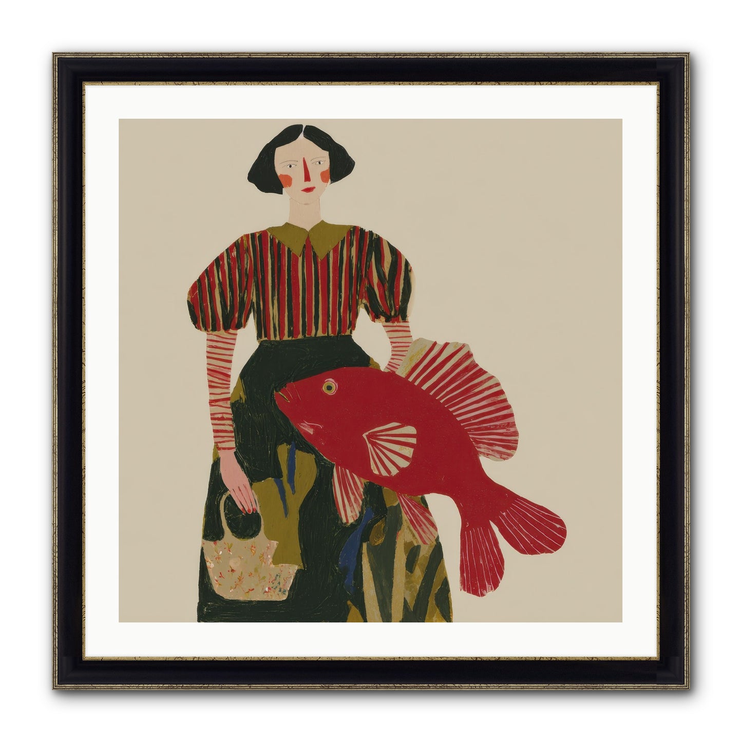 The Traveler Who Never Left Framed Print - Black & Gold 30x30