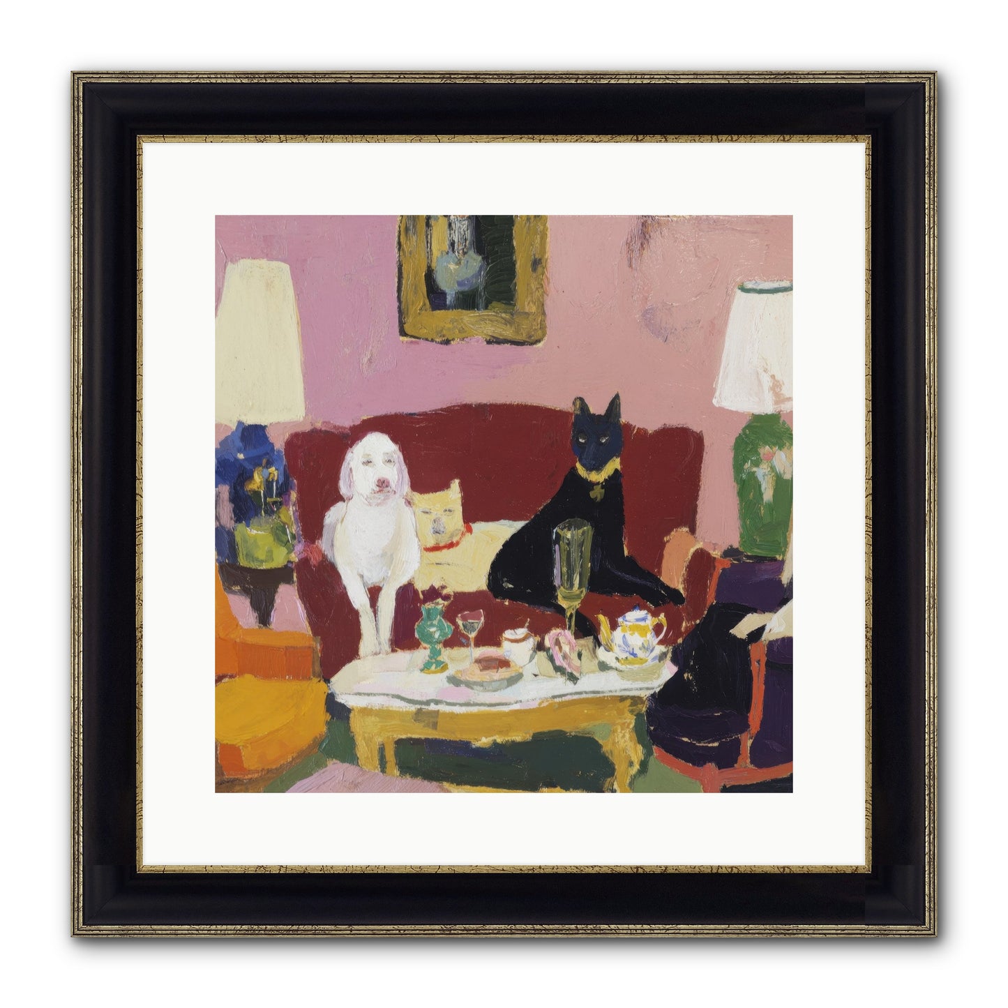 The Truce Framed Print - Black & Gold 16x16
