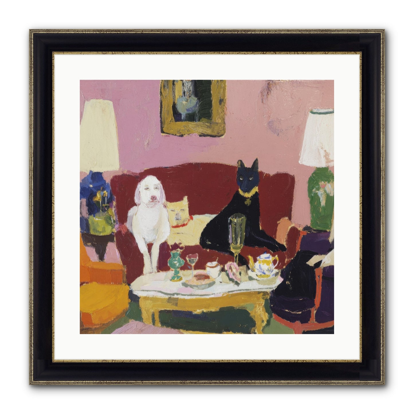 The Truce Framed Print - Black & Gold 20x20
