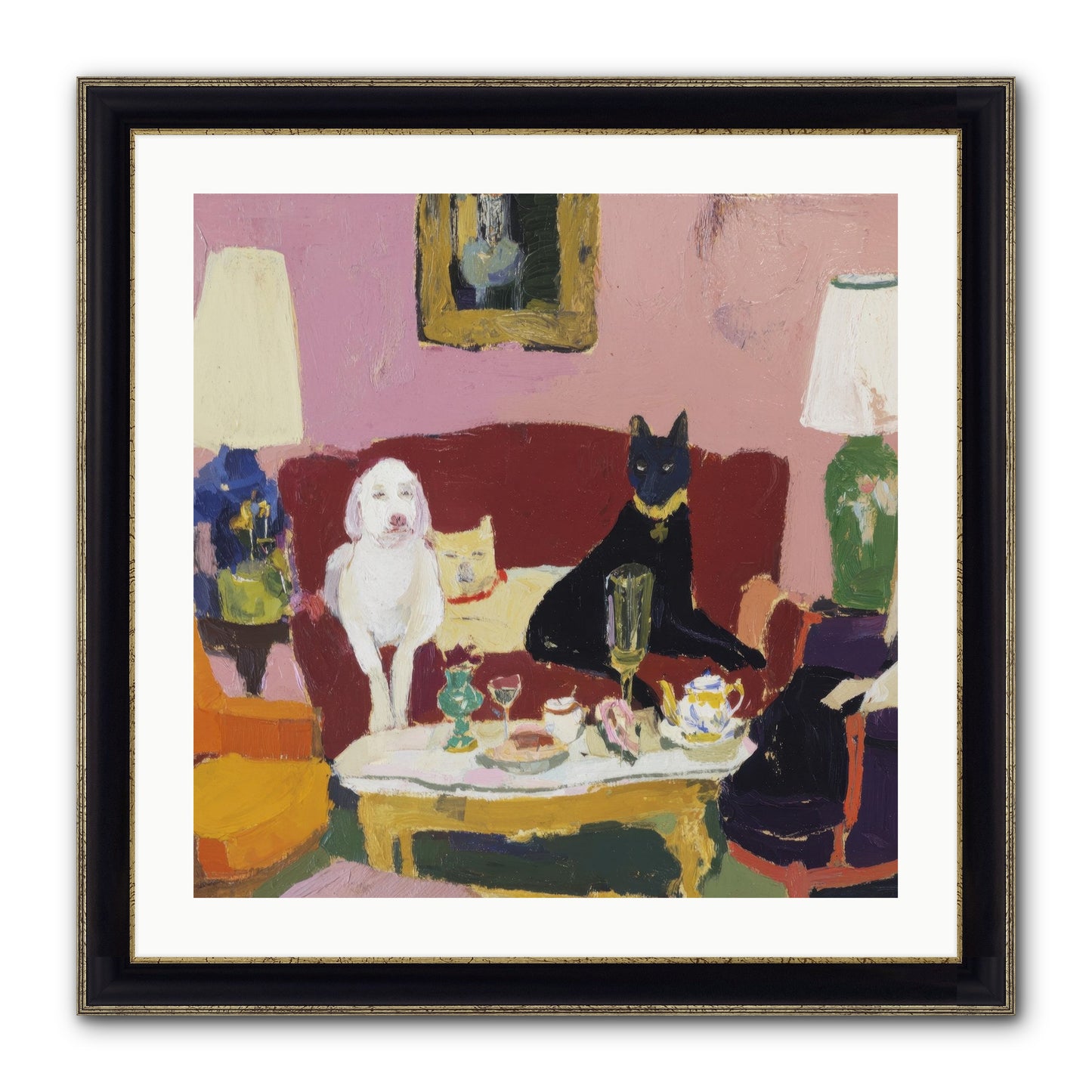 The Truce Framed Print - Black & Gold 24x24