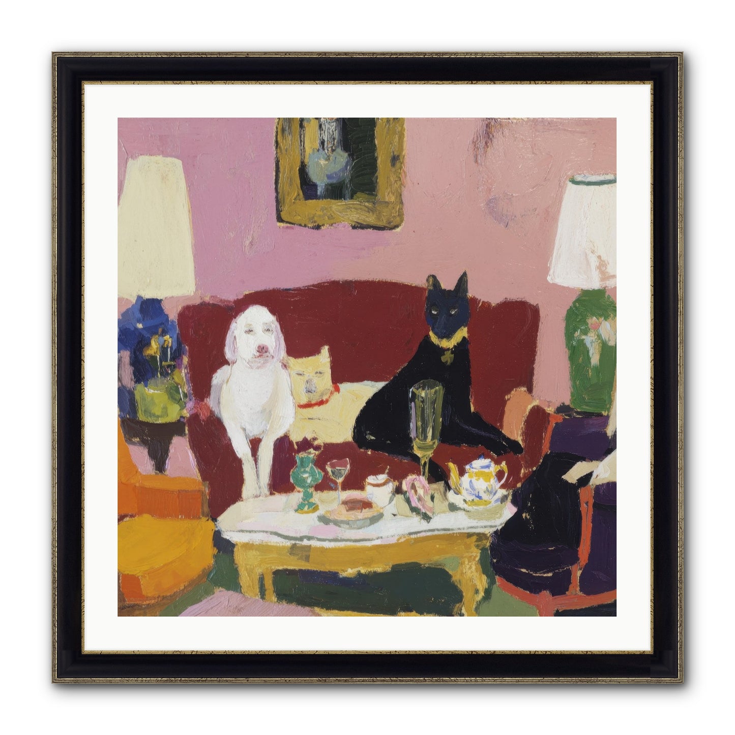 The Truce Framed Print - Black & Gold 30x30