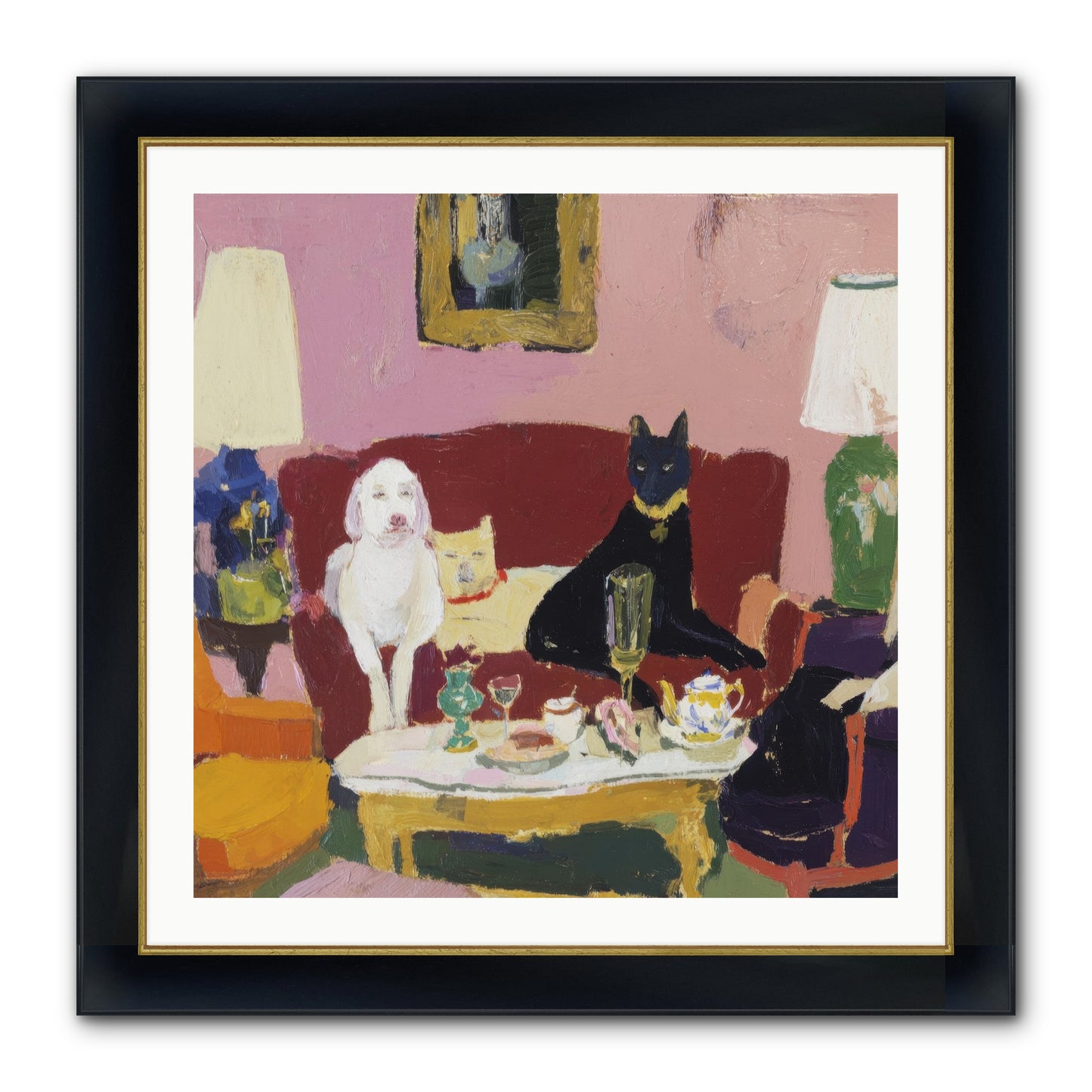 The Truce Framed Print - Wide Black w/Gold 30x30