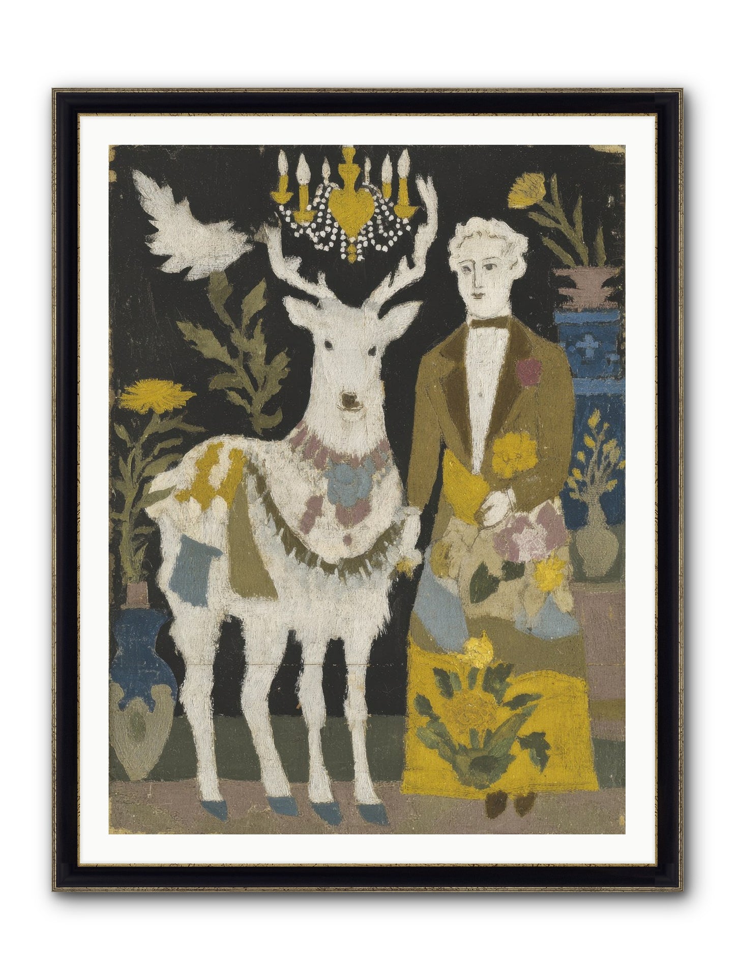 The Umbrella Conspiracy Framed Print - Black & Gold 36x48