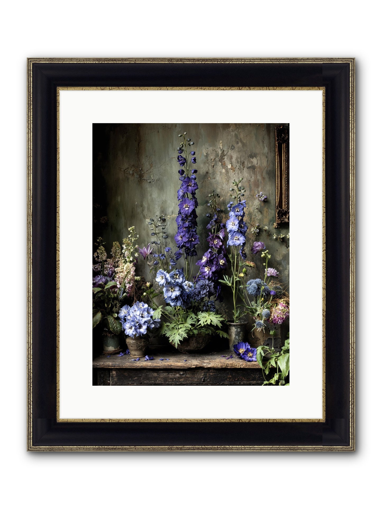 The Unending Horizon Framed Print - Black & Gold 12x16