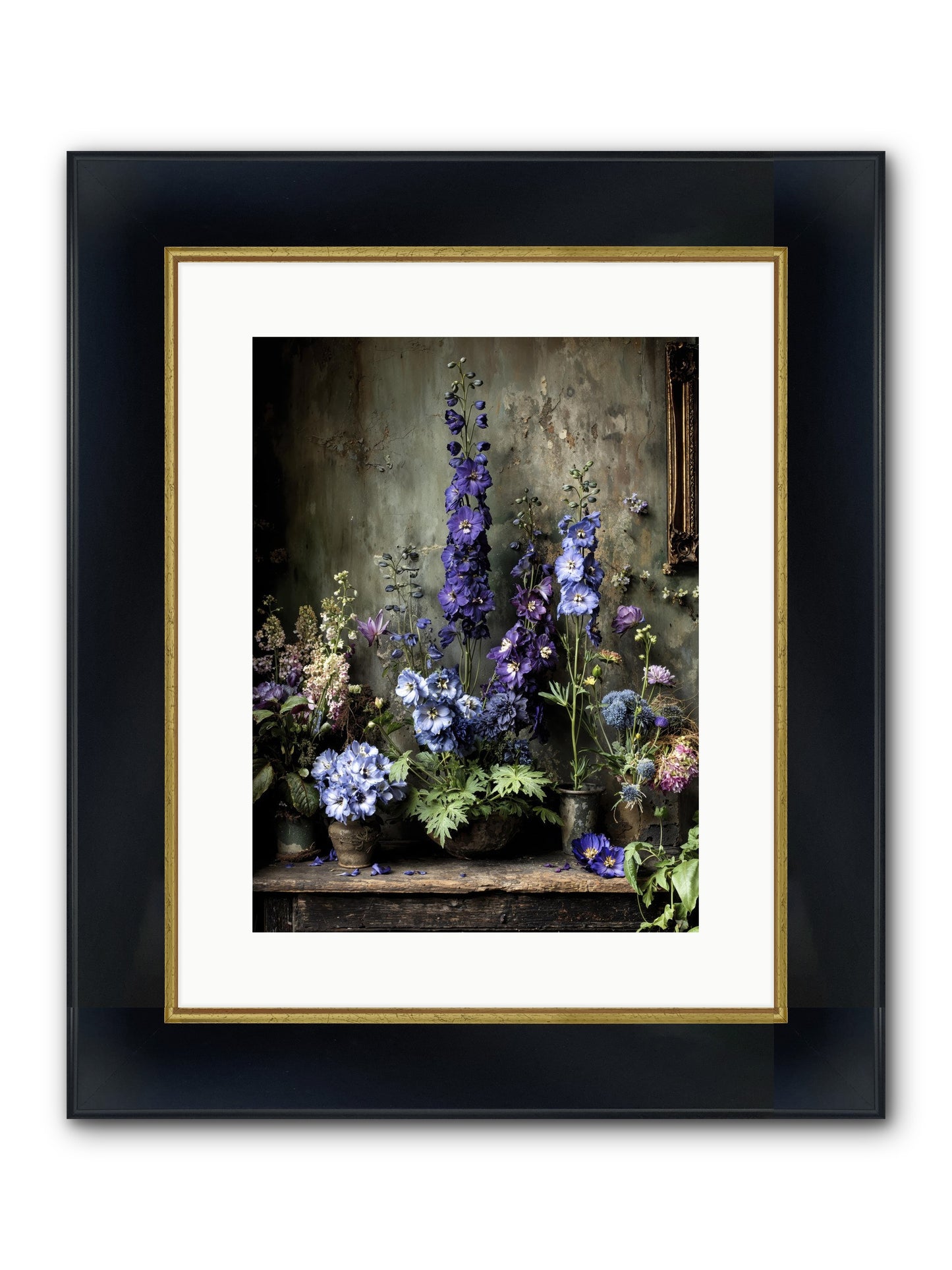 The Unending Horizon Framed Print - Wide Black w/Gold 12x16