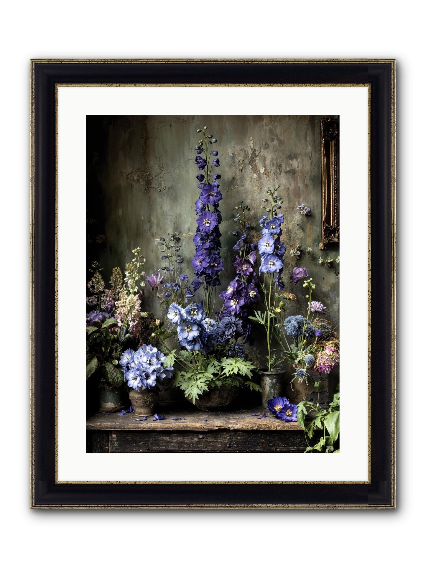 The Unending Horizon Framed Print - Black & Gold 18x24