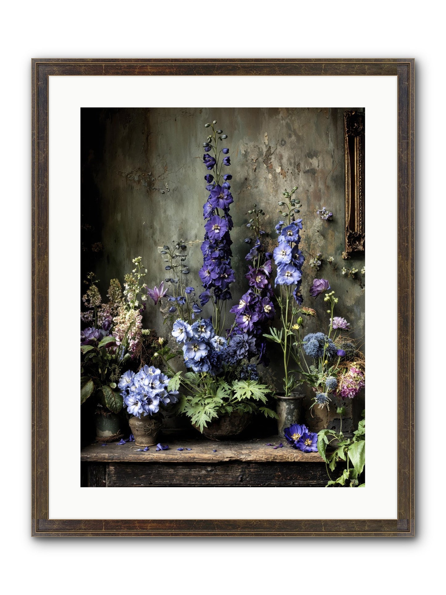 The Unending Horizon Framed Print - Slimwoods Black/Gold 18x24