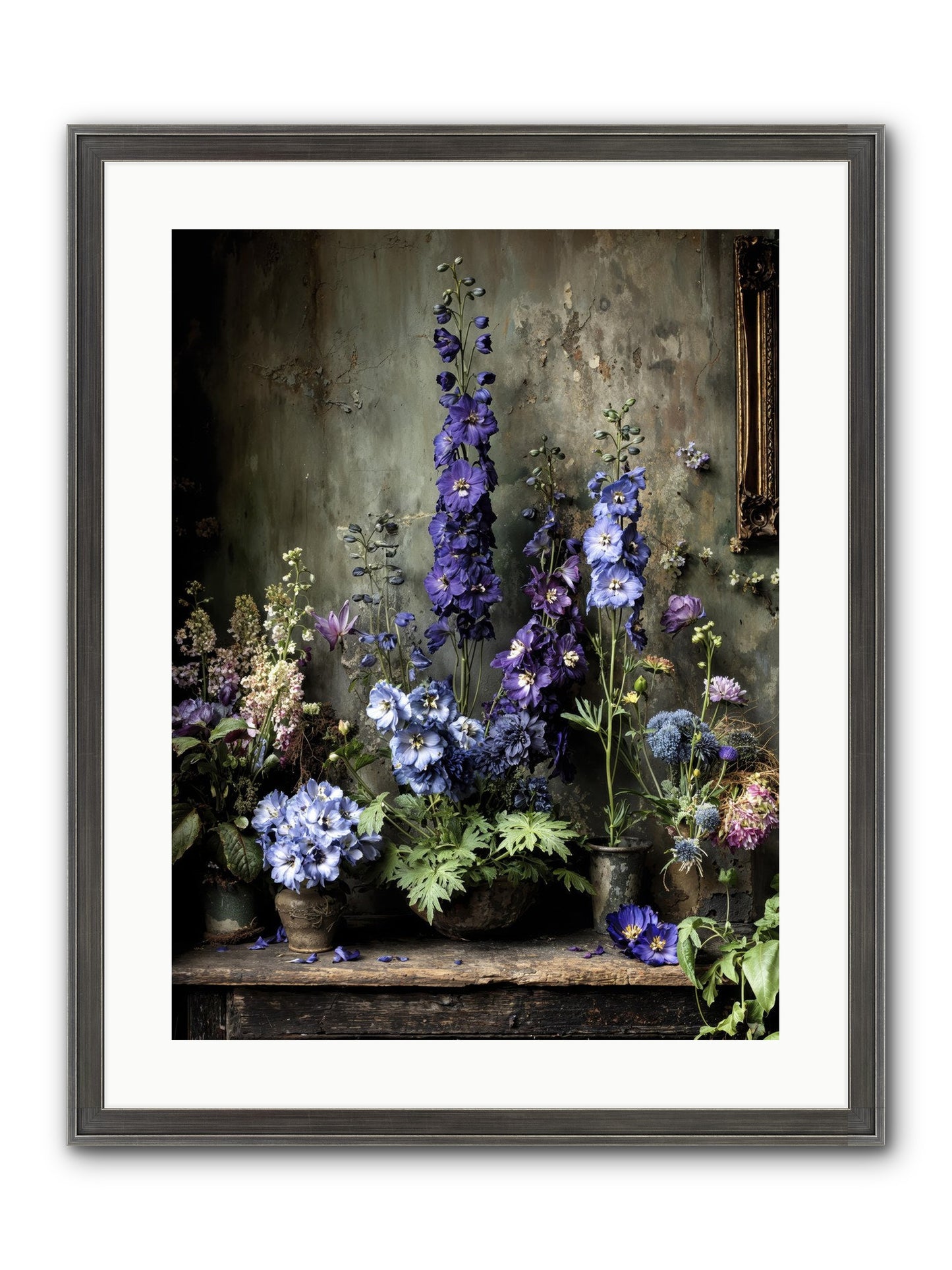 The Unending Horizon Framed Print - Slimwoods Black/Silver 18x24