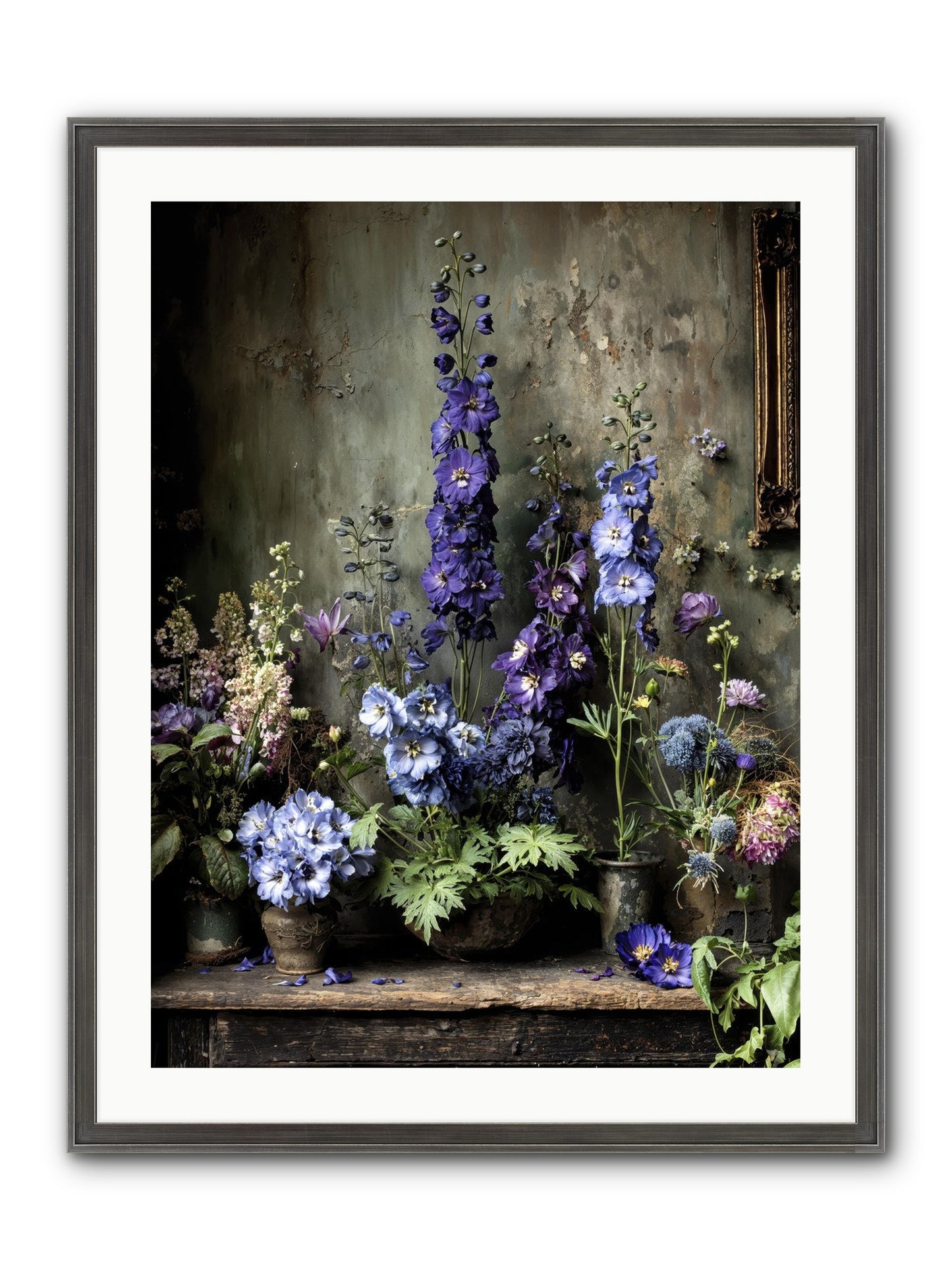 The Unending Horizon Framed Print - Slimwoods Black/Silver 24x32