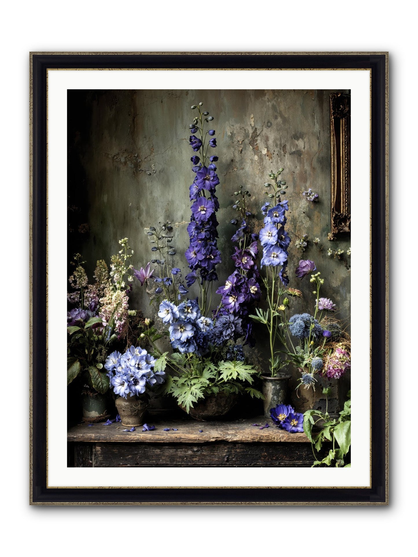The Unending Horizon Framed Print - Black & Gold 30x40