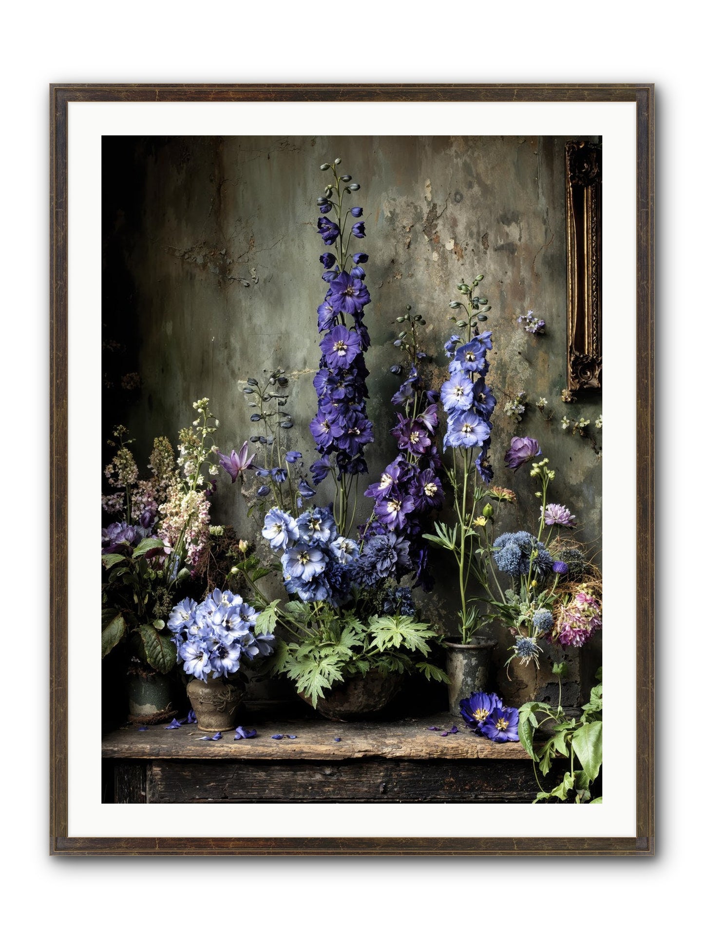 The Unending Horizon Framed Print - Slimwoods Black/Gold 30x40