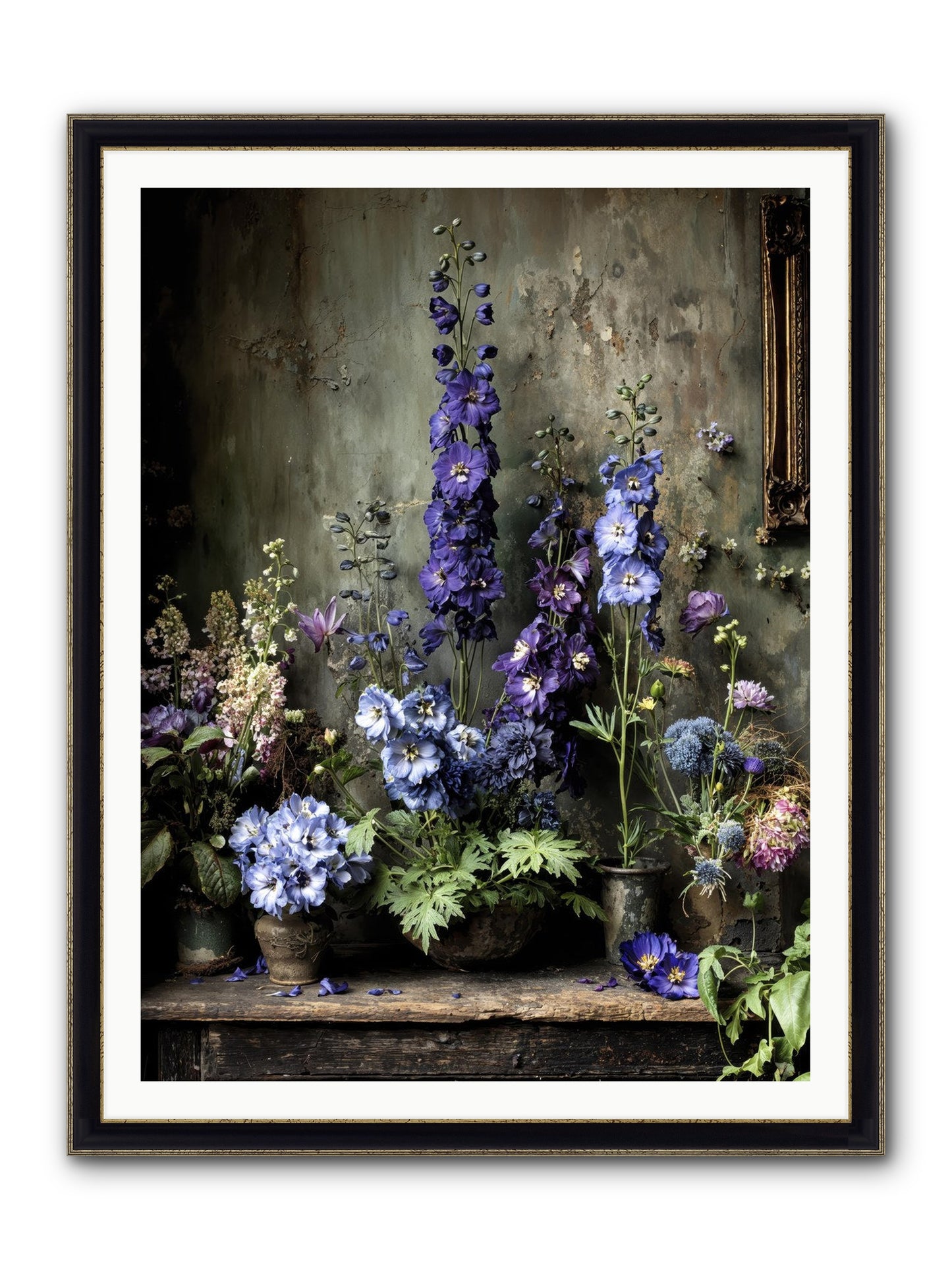 The Unending Horizon Framed Print - Black & Gold 36x48