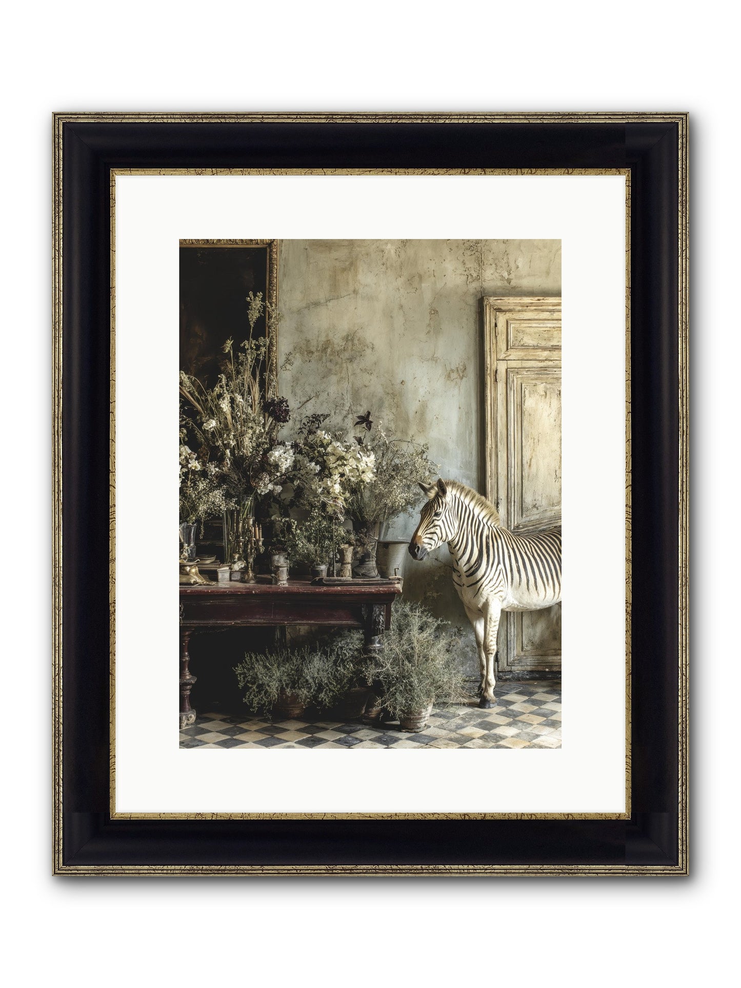 The Unending Prairie Framed Print - Black & Gold 12x16