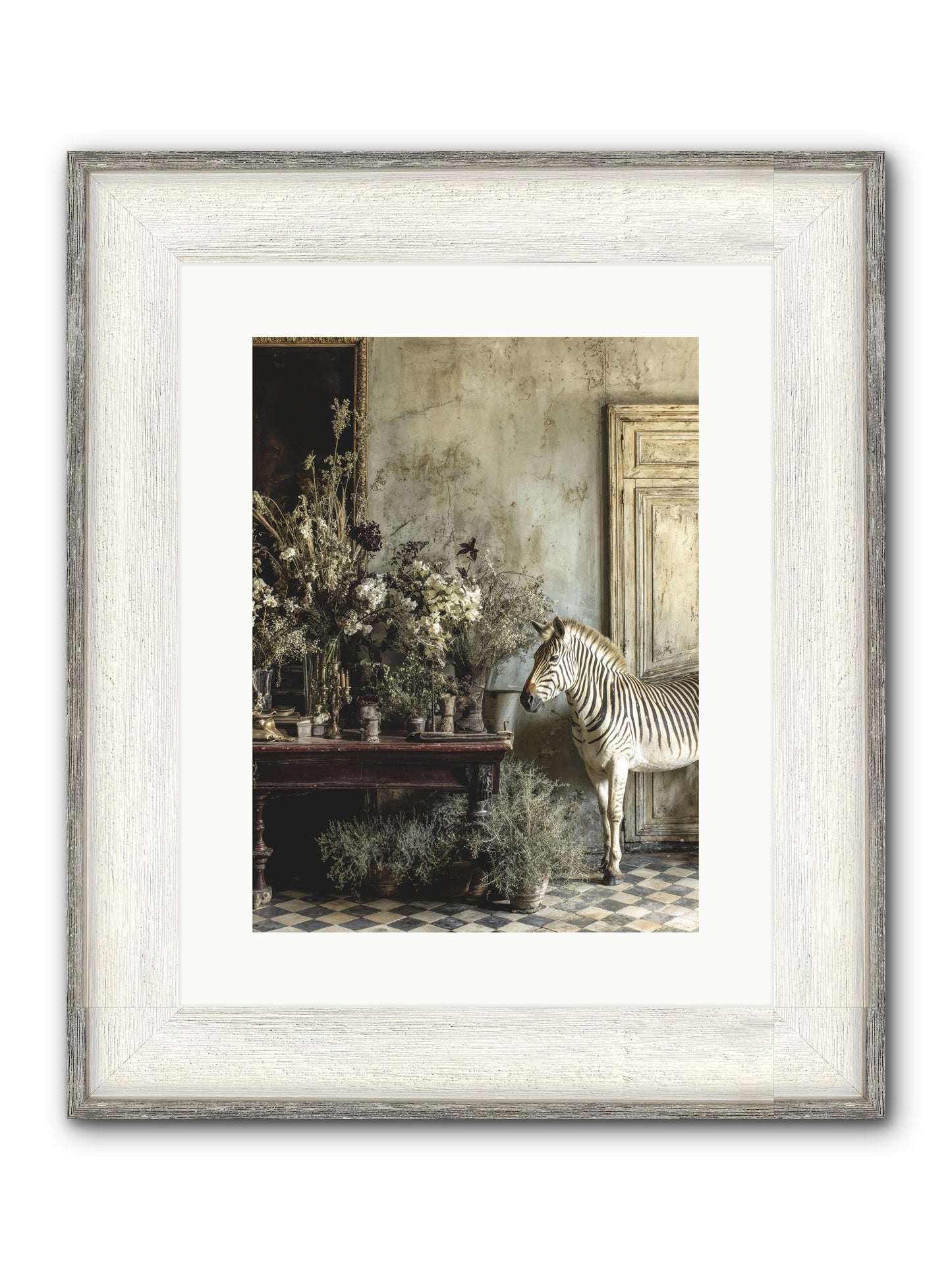 The Unending Prairie Framed Print - Driftwood White 12x16