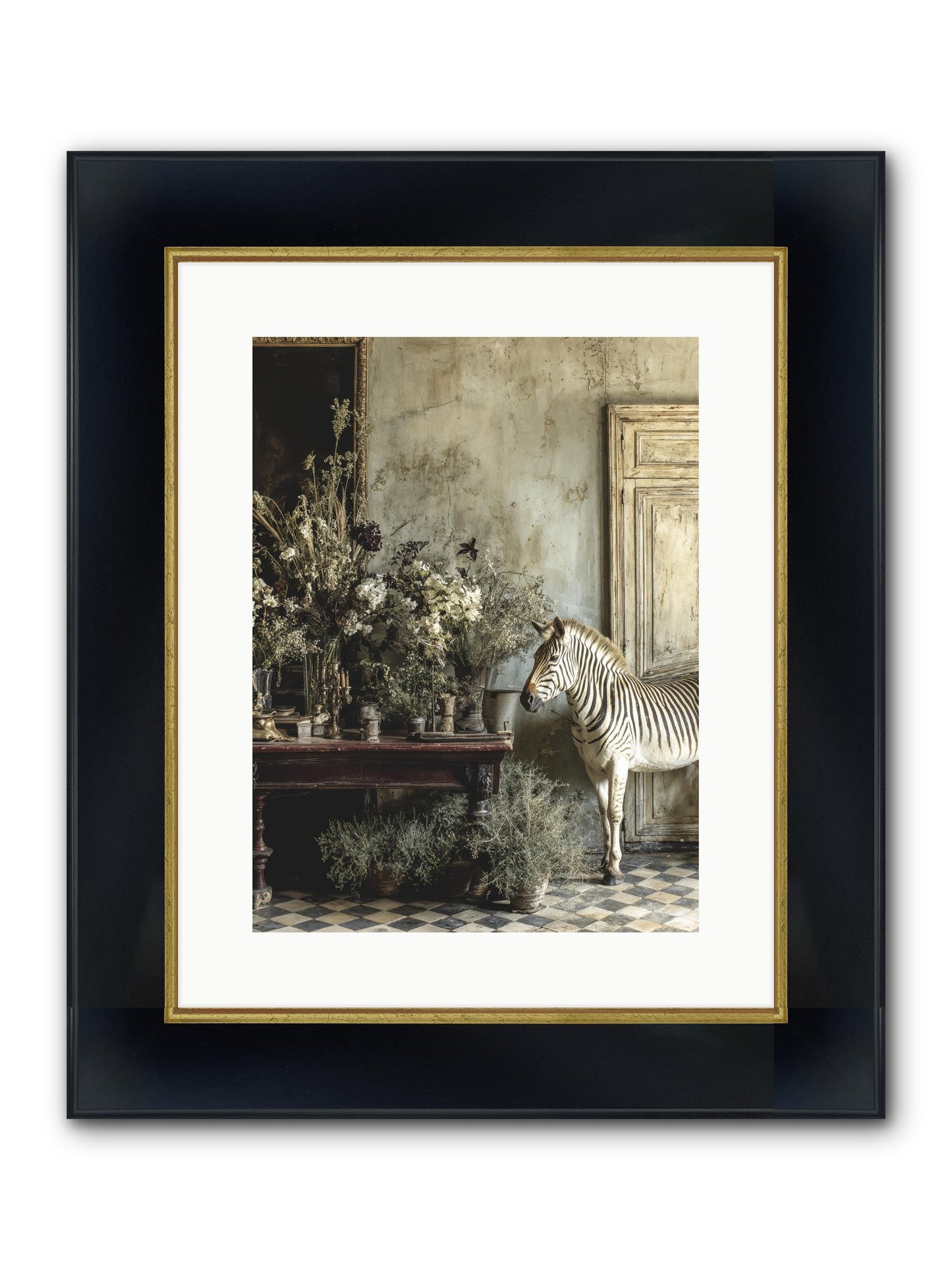 The Unending Prairie Framed Print - Wide Black w/Gold 12x16