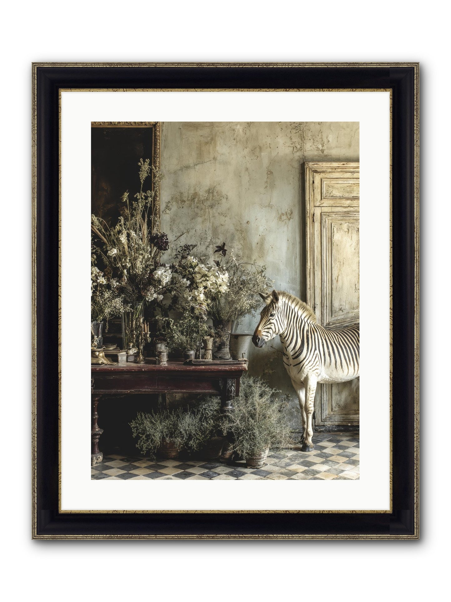 The Unending Prairie Framed Print - Black & Gold 18x24