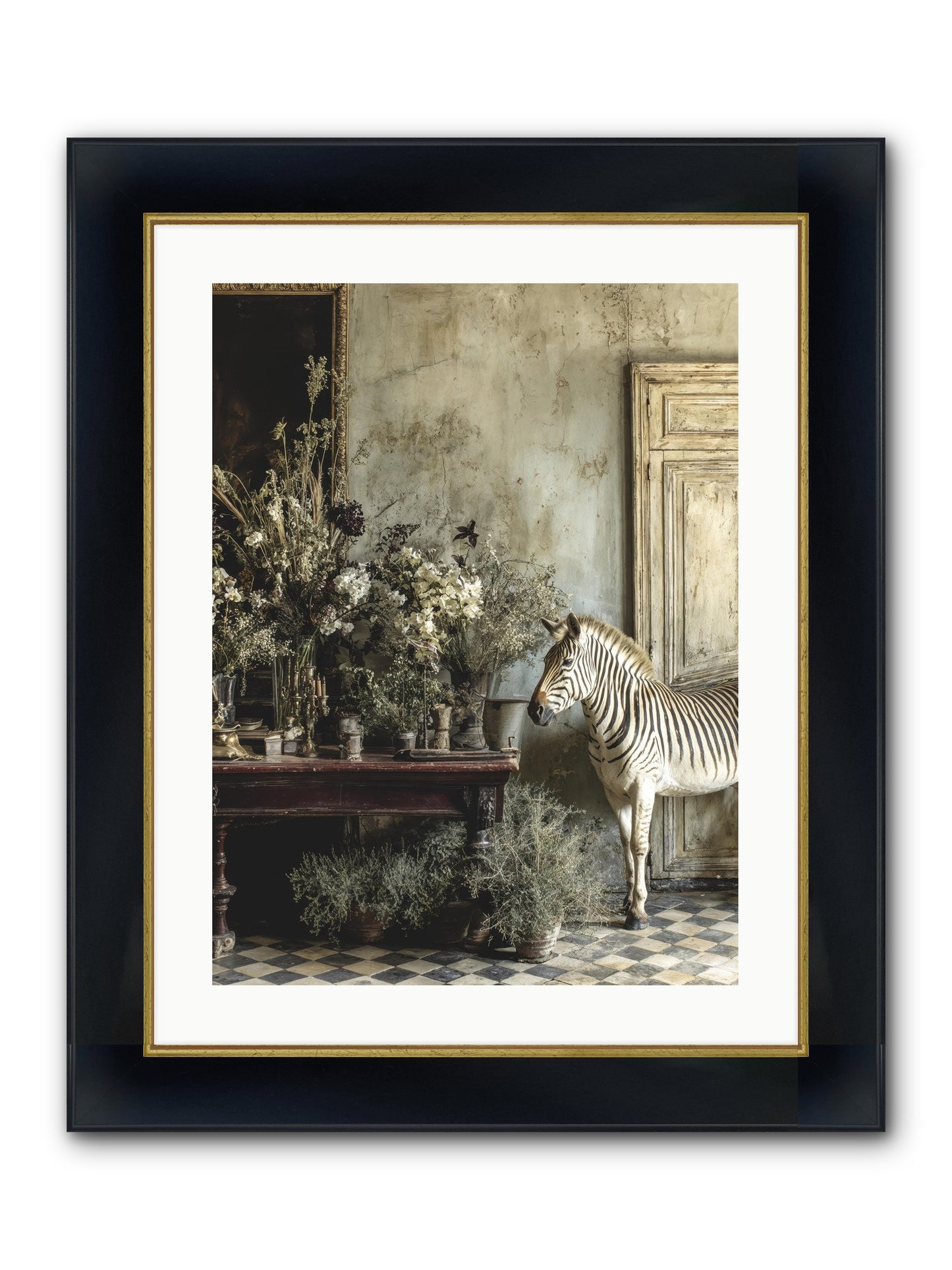 The Unending Prairie Framed Print - Wide Black w/Gold 18x24