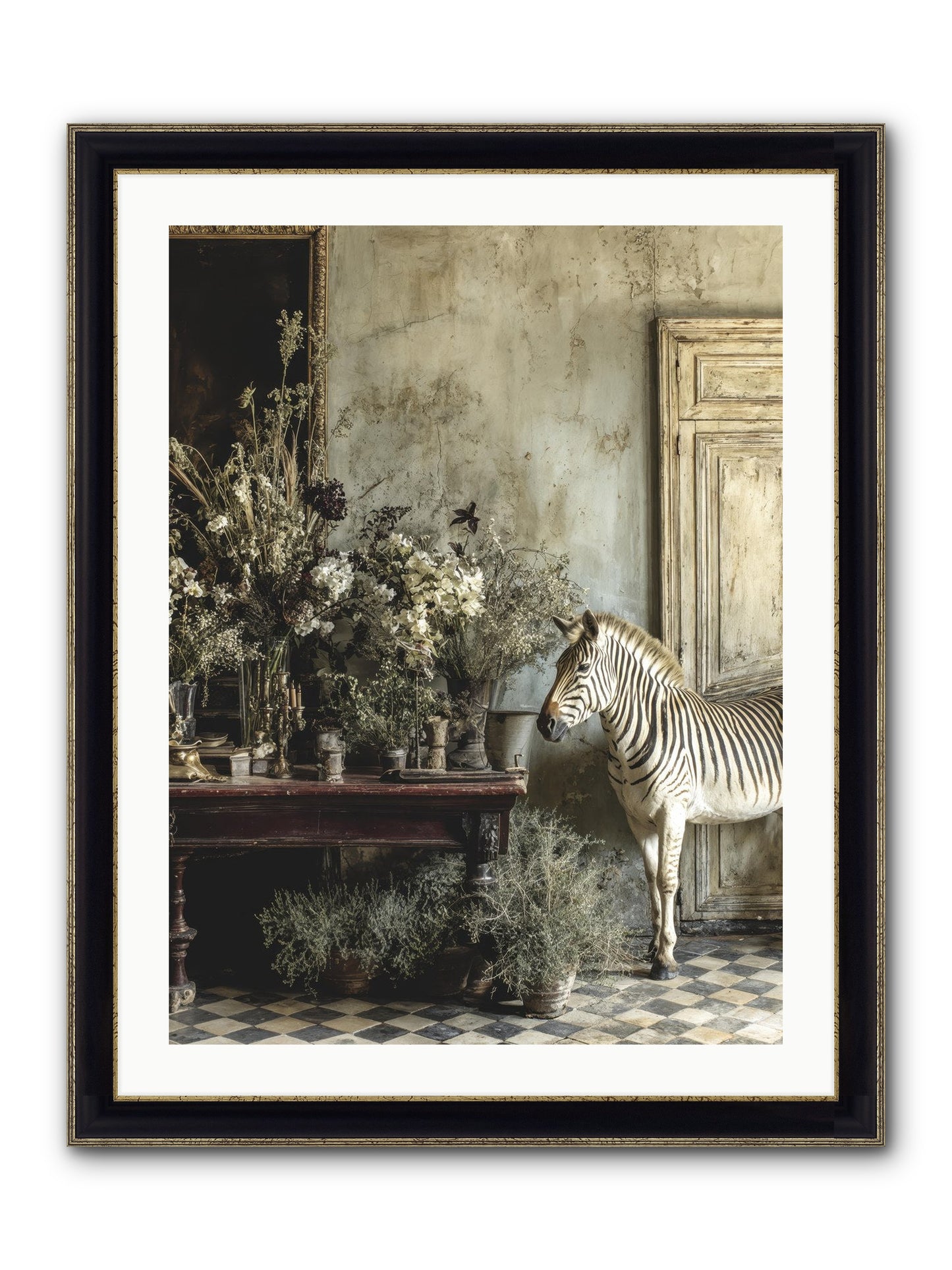 The Unending Prairie Framed Print - Black & Gold 24x32