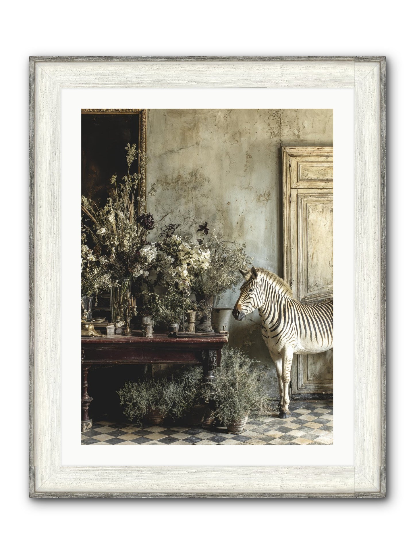The Unending Prairie Framed Print - Driftwood White 24x32