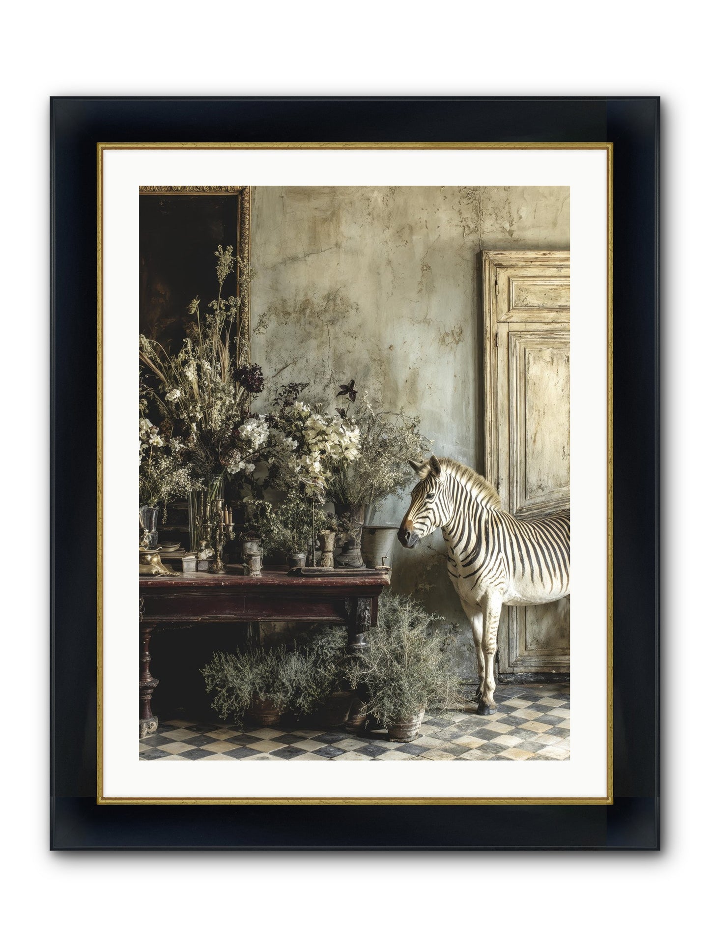 The Unending Prairie Framed Print - Wide Black w/Gold 24x32