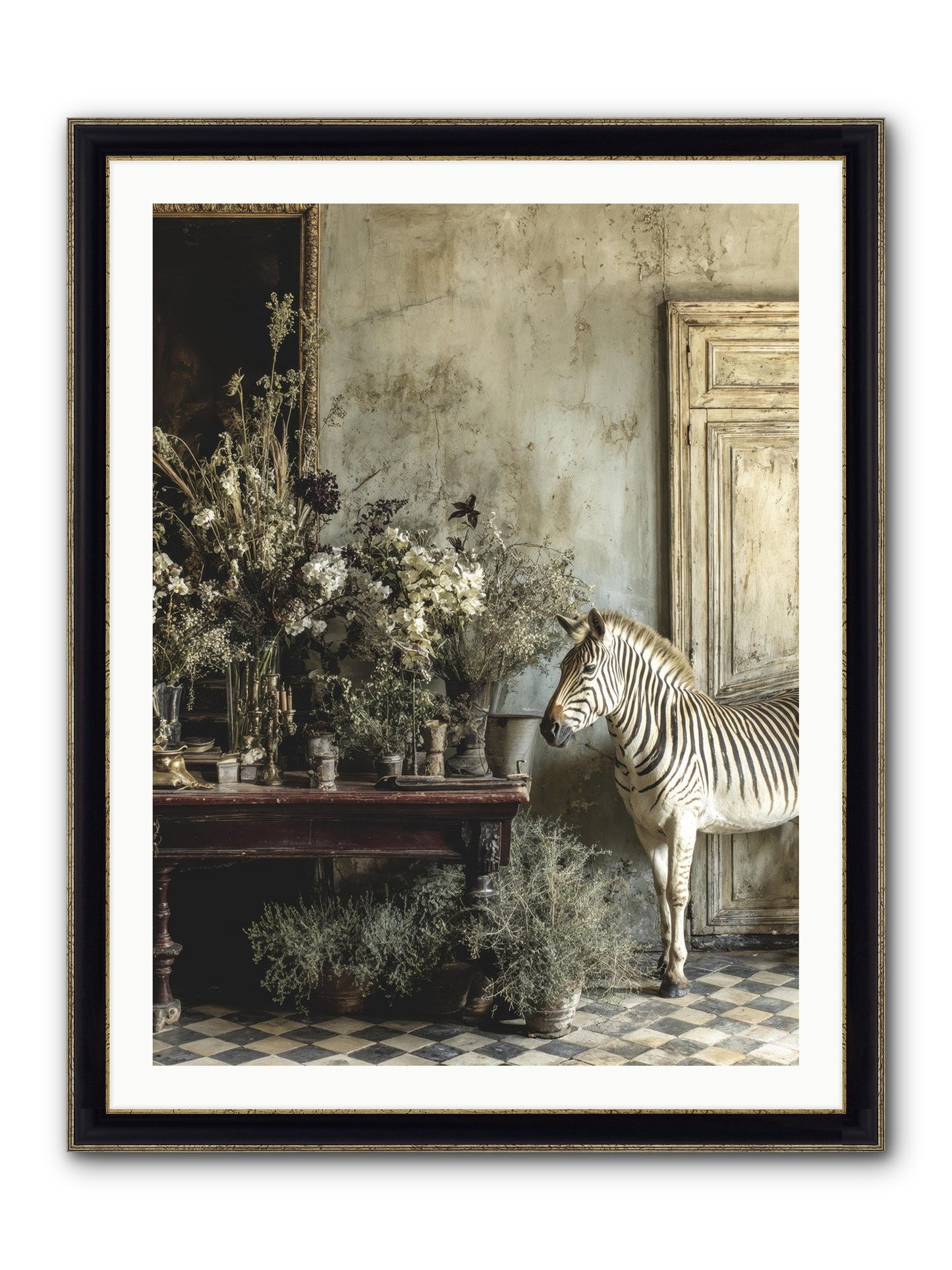 The Unending Prairie Framed Print - Black & Gold 30x40
