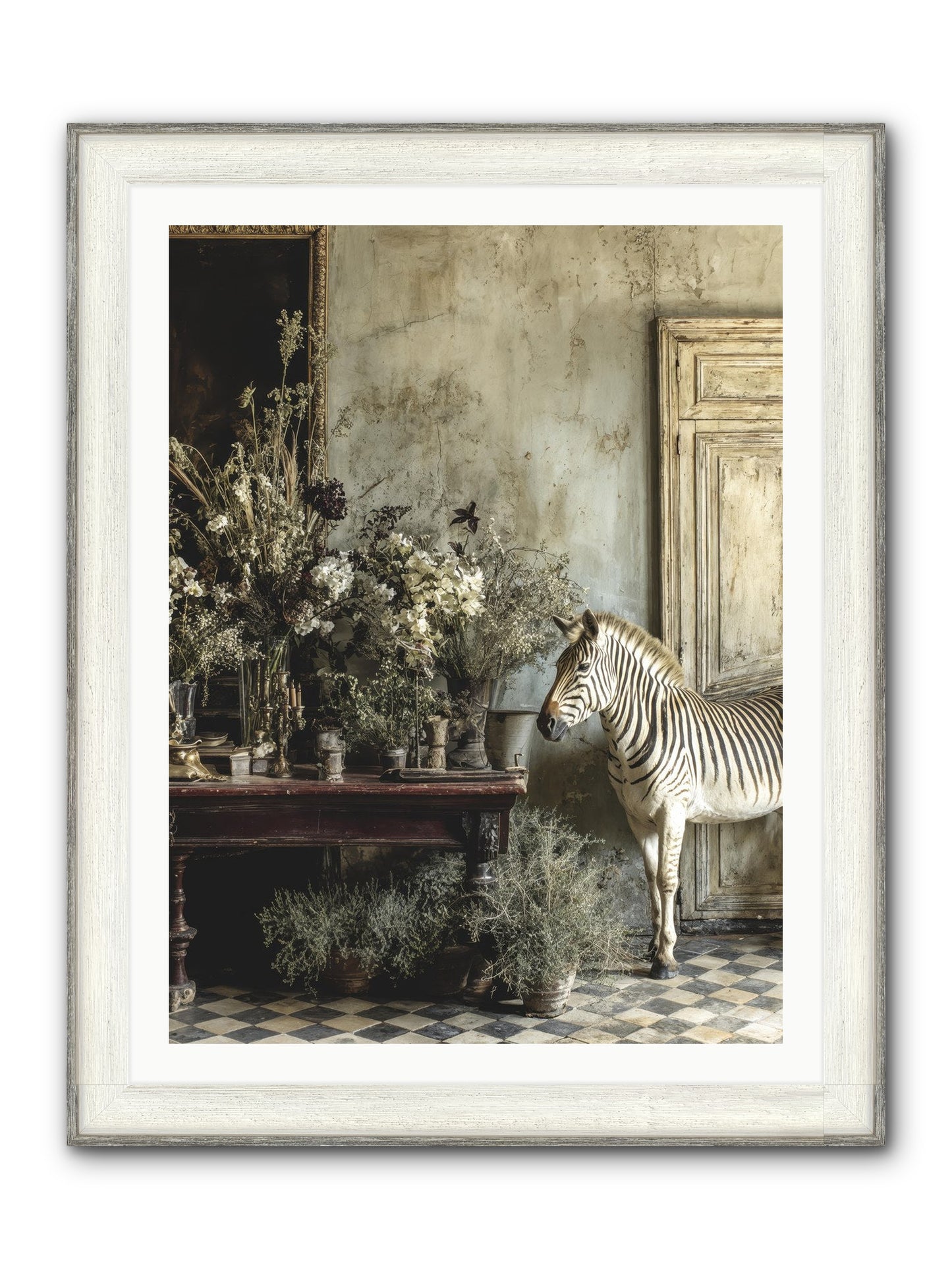The Unending Prairie Framed Print - Driftwood White 30x40