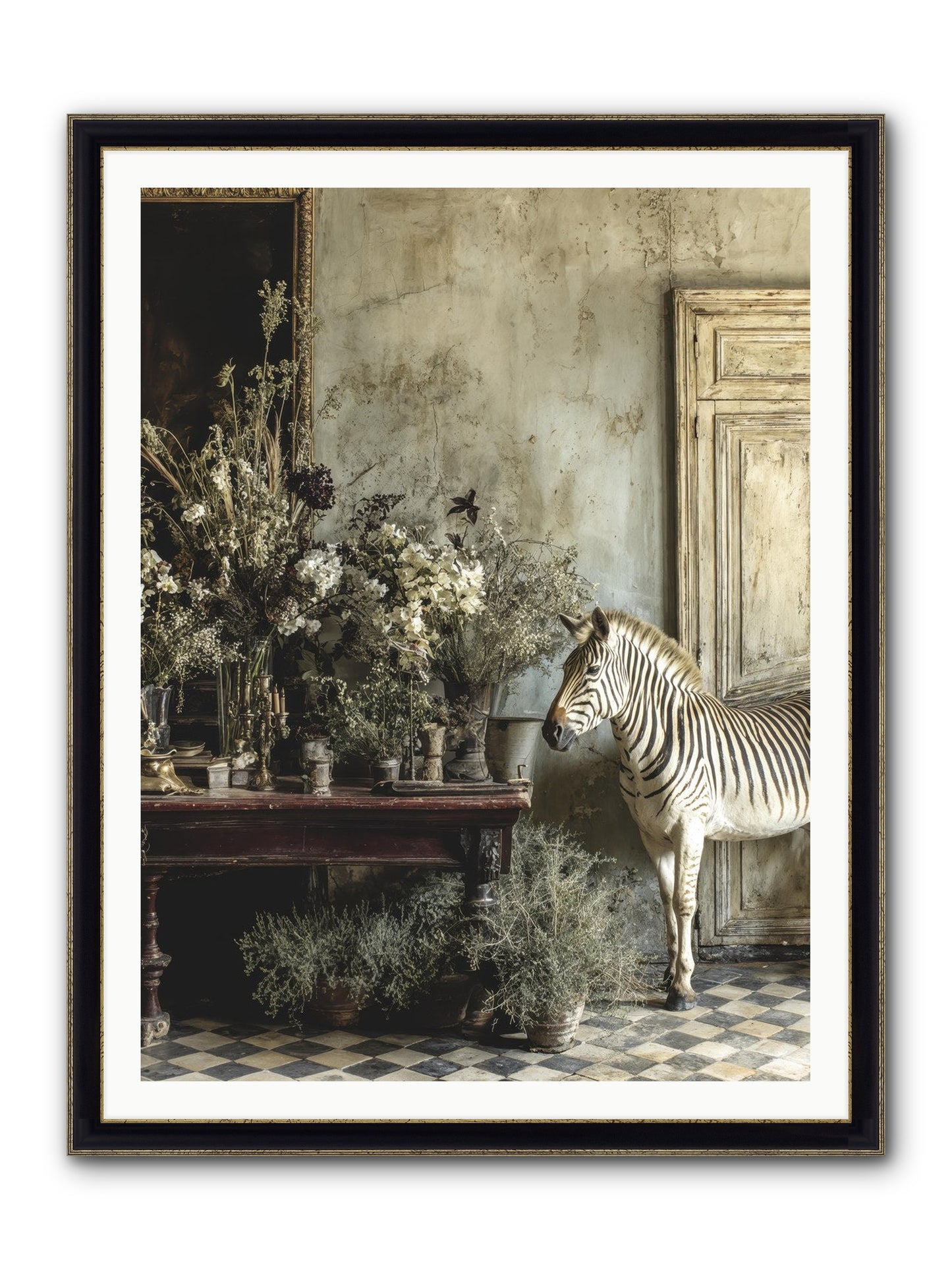 The Unending Prairie Framed Print - Black & Gold 36x48