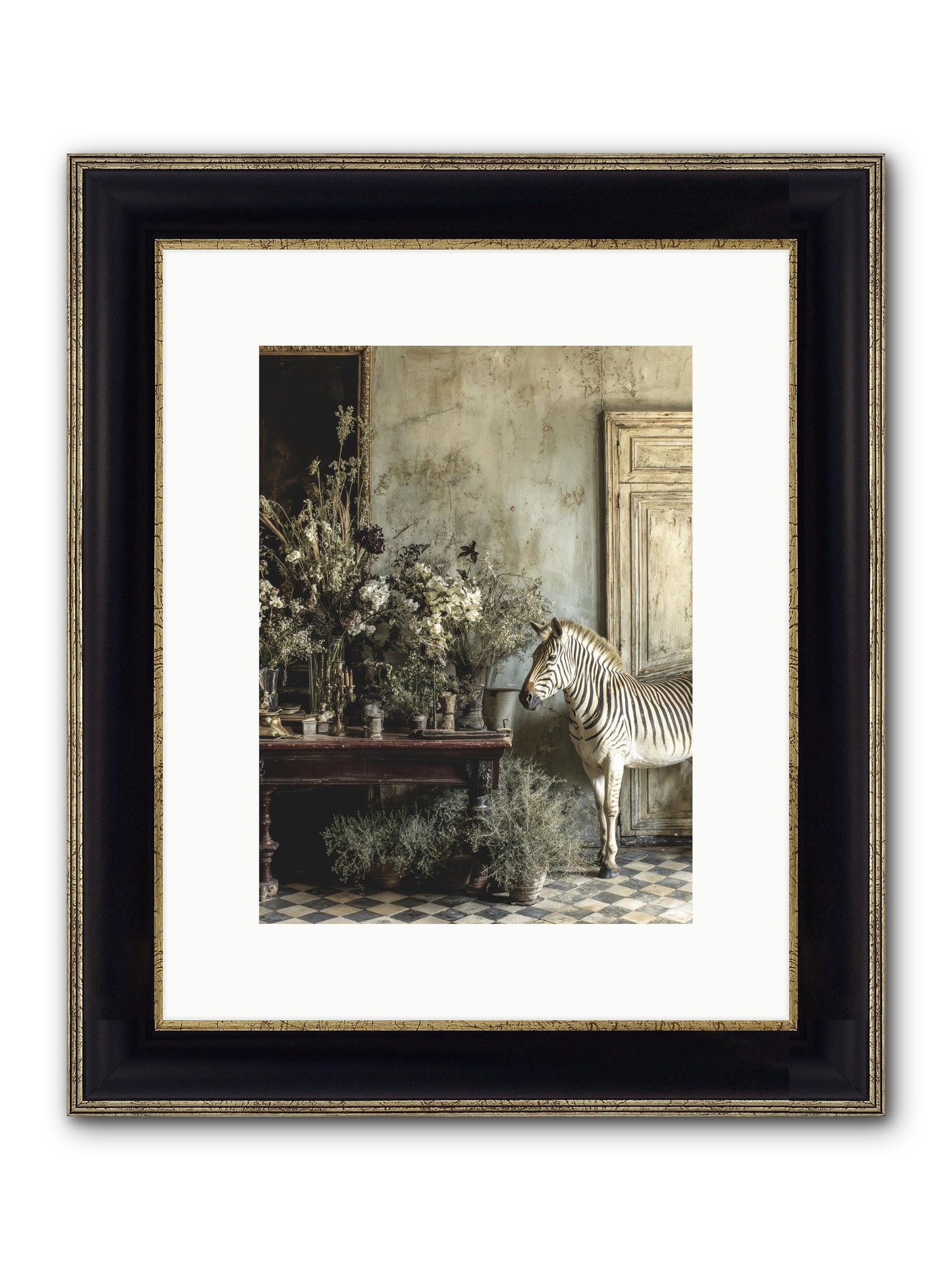 The Unending Prairie Framed Print - Black & Gold 9x12