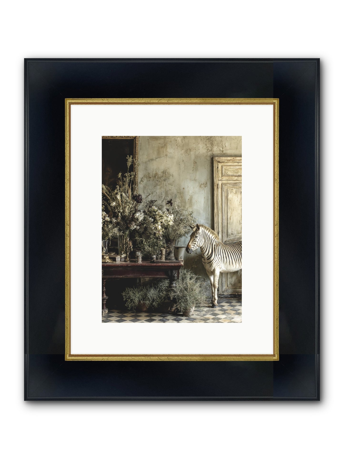 The Unending Prairie Framed Print - Wide Black w/Gold 9x12
