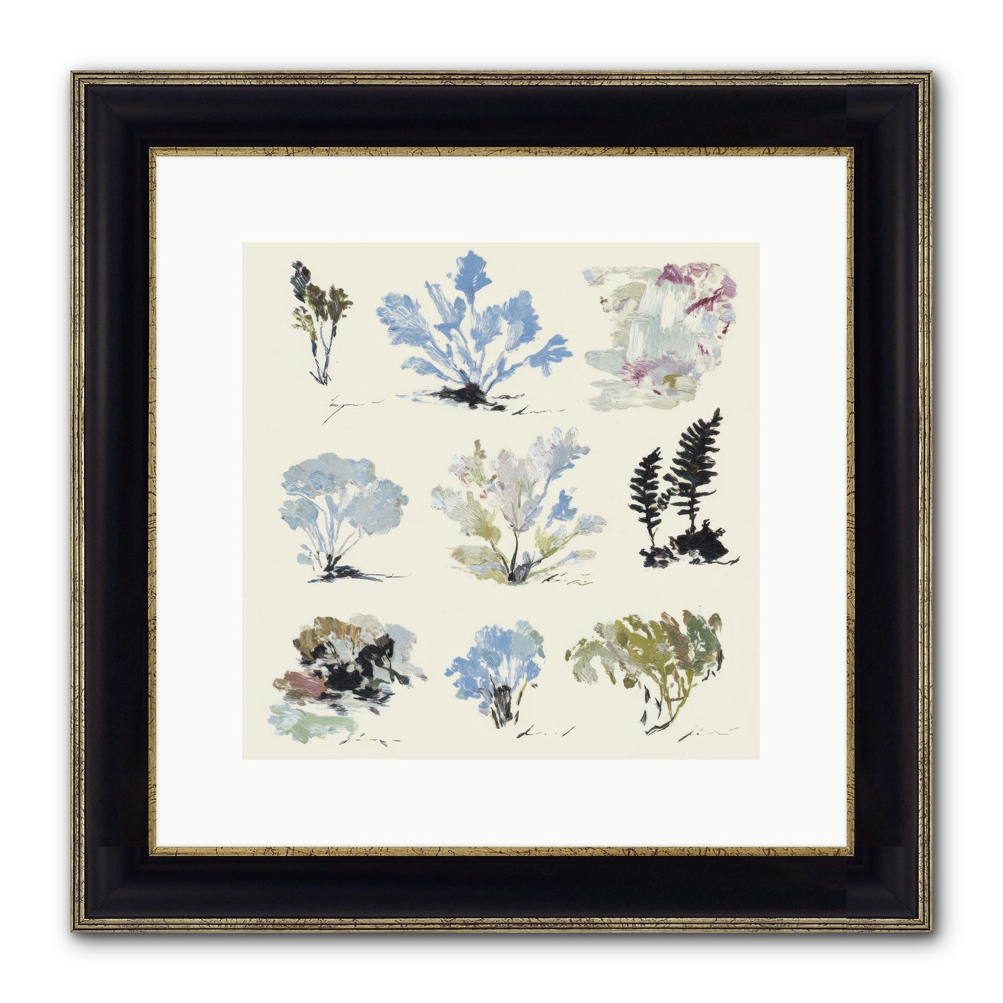 The Unfurling Chronicles No.1 Framed Print - Black & Gold 12x12