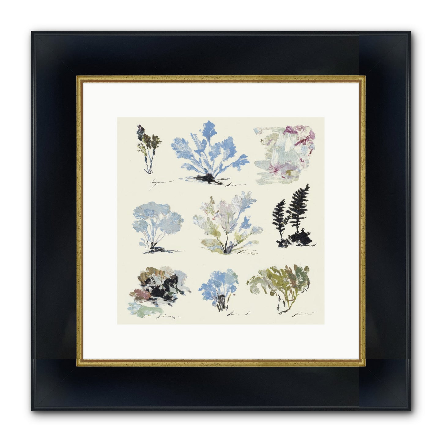 The Unfurling Chronicles No.1 Framed Print - Wide Black w/Gold 12x12