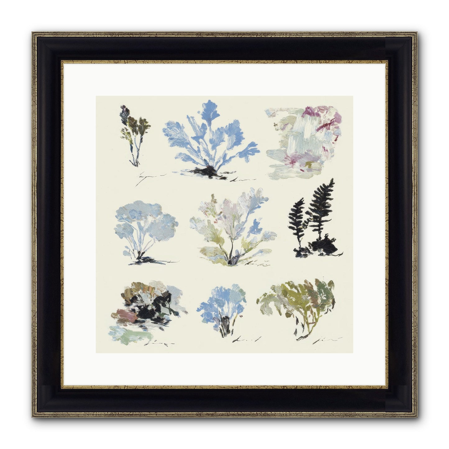 The Unfurling Chronicles No.1 Framed Print - Black & Gold 16x16