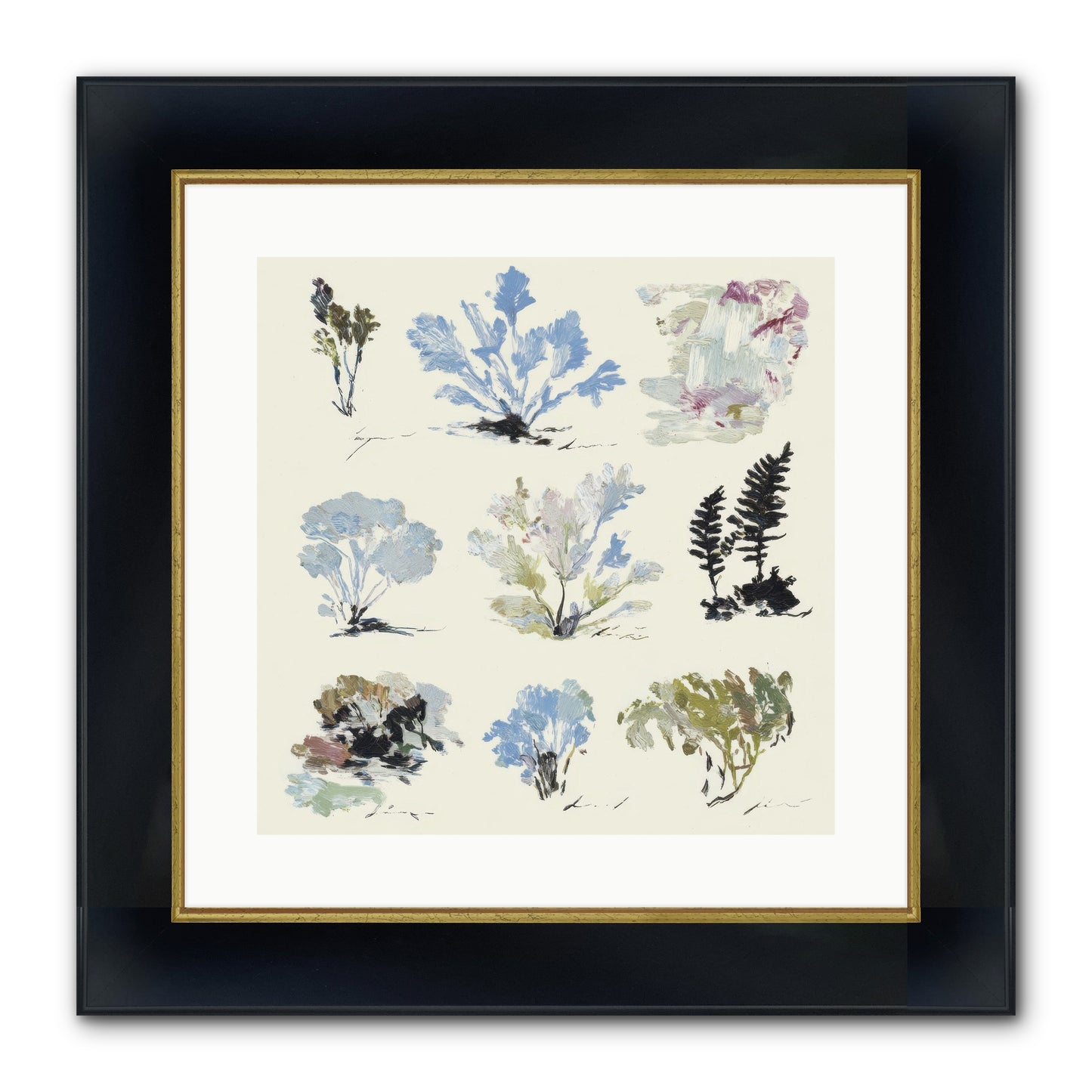 The Unfurling Chronicles No.1 Framed Print - Wide Black w/Gold 16x16
