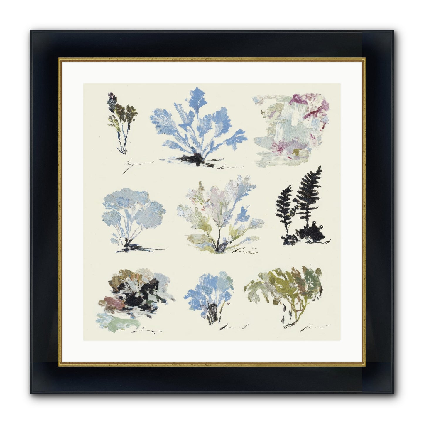 The Unfurling Chronicles No.1 Framed Print - Wide Black w/Gold 24x24