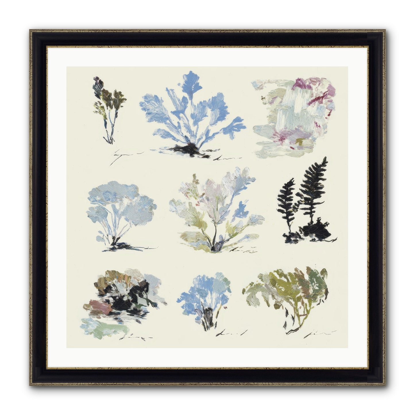 The Unfurling Chronicles No.1 Framed Print - Black & Gold 30x30