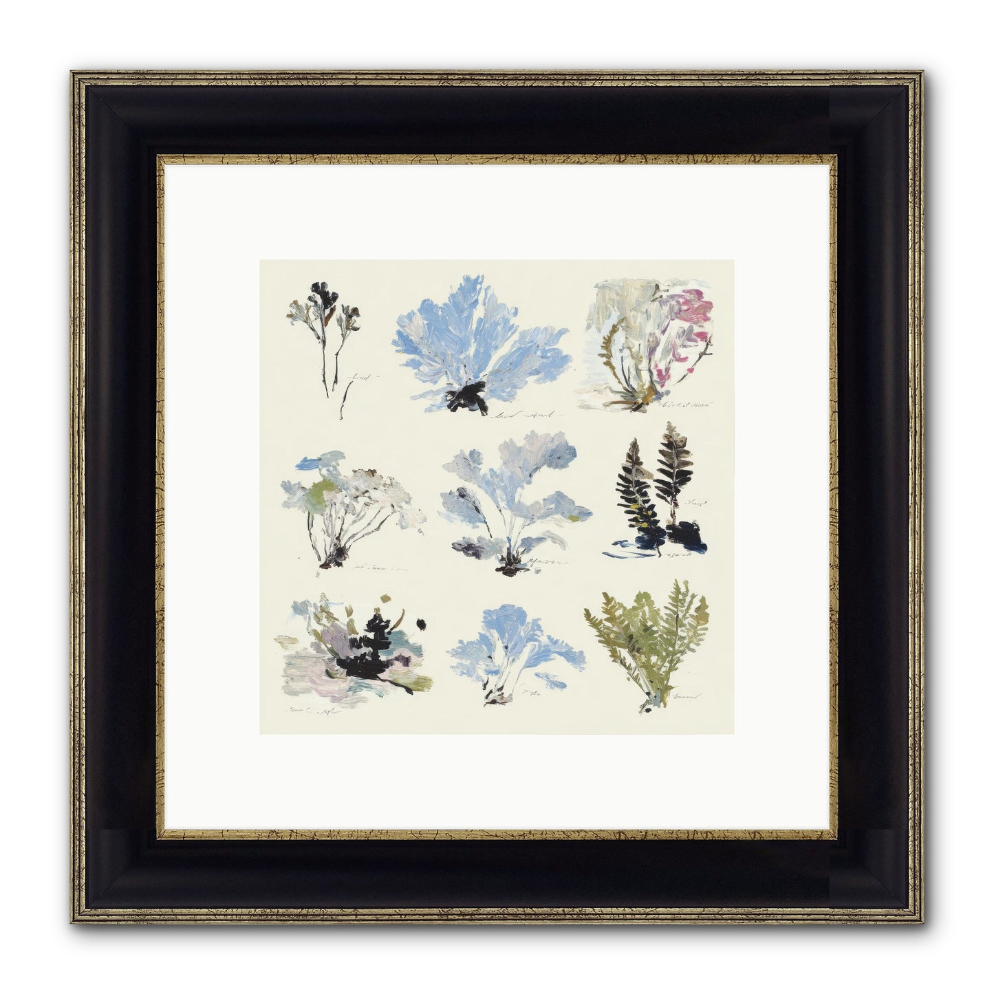 The Unfurling Chronicles No.2 Framed Print - Black & Gold 10x10