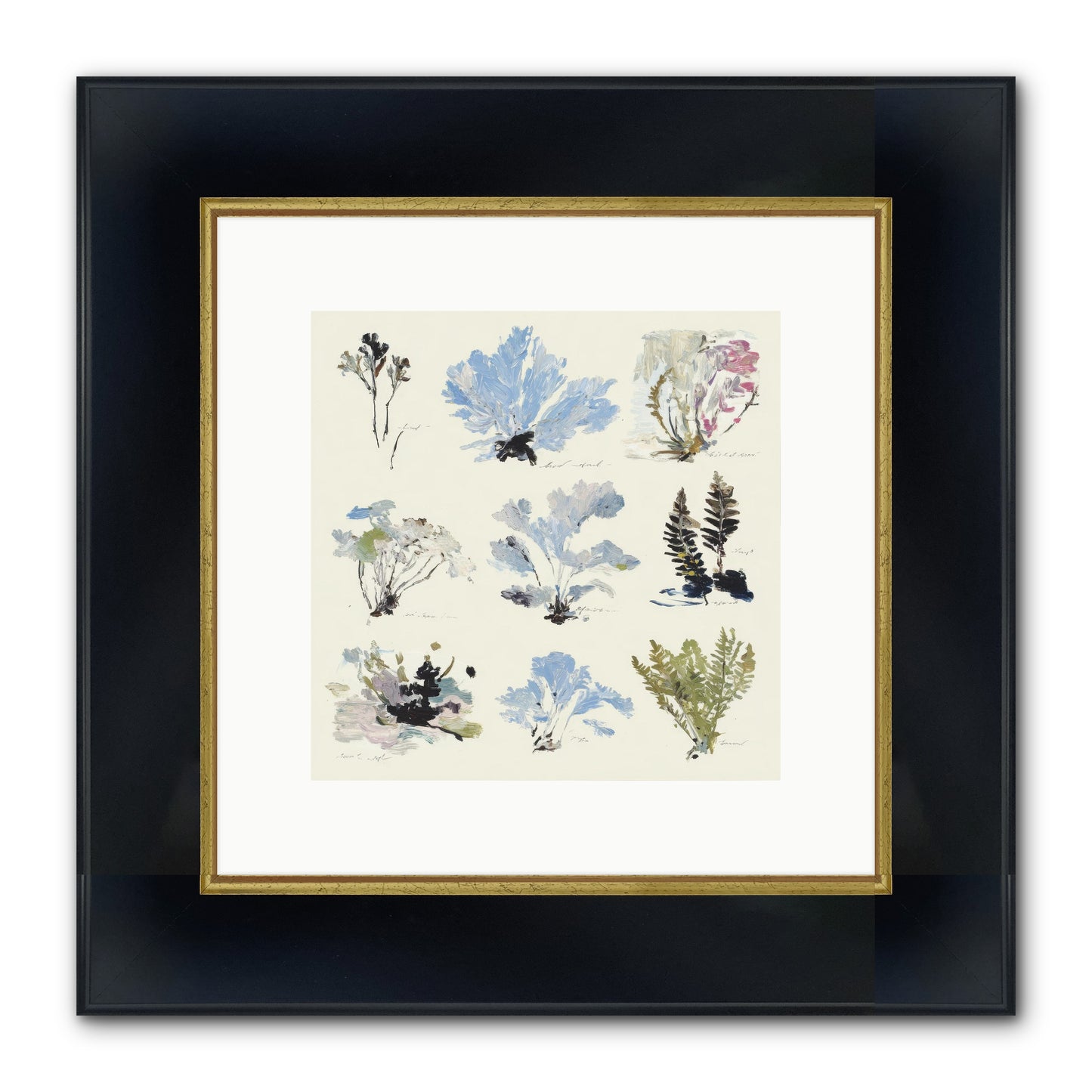 The Unfurling Chronicles No.2 Framed Print - Wide Black w/Gold 10x10