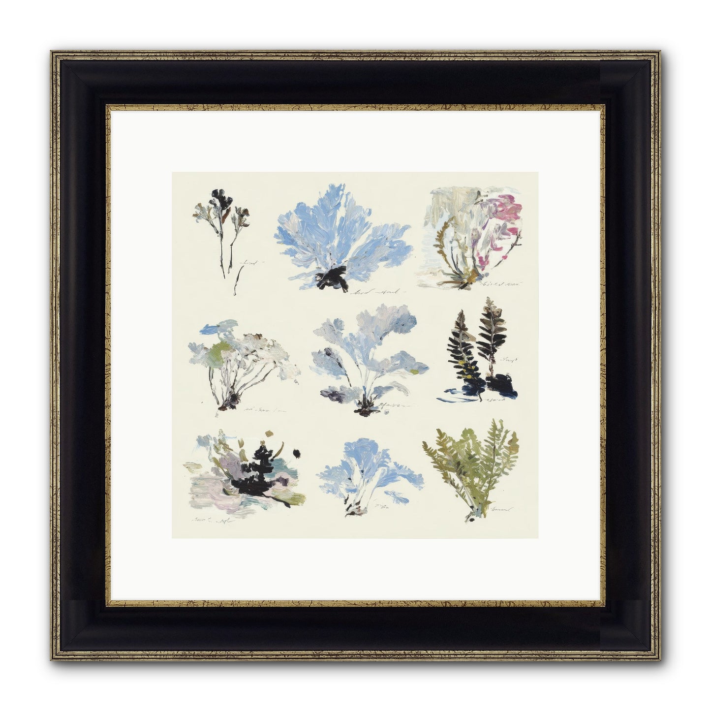 The Unfurling Chronicles No.2 Framed Print - Black & Gold 12x12