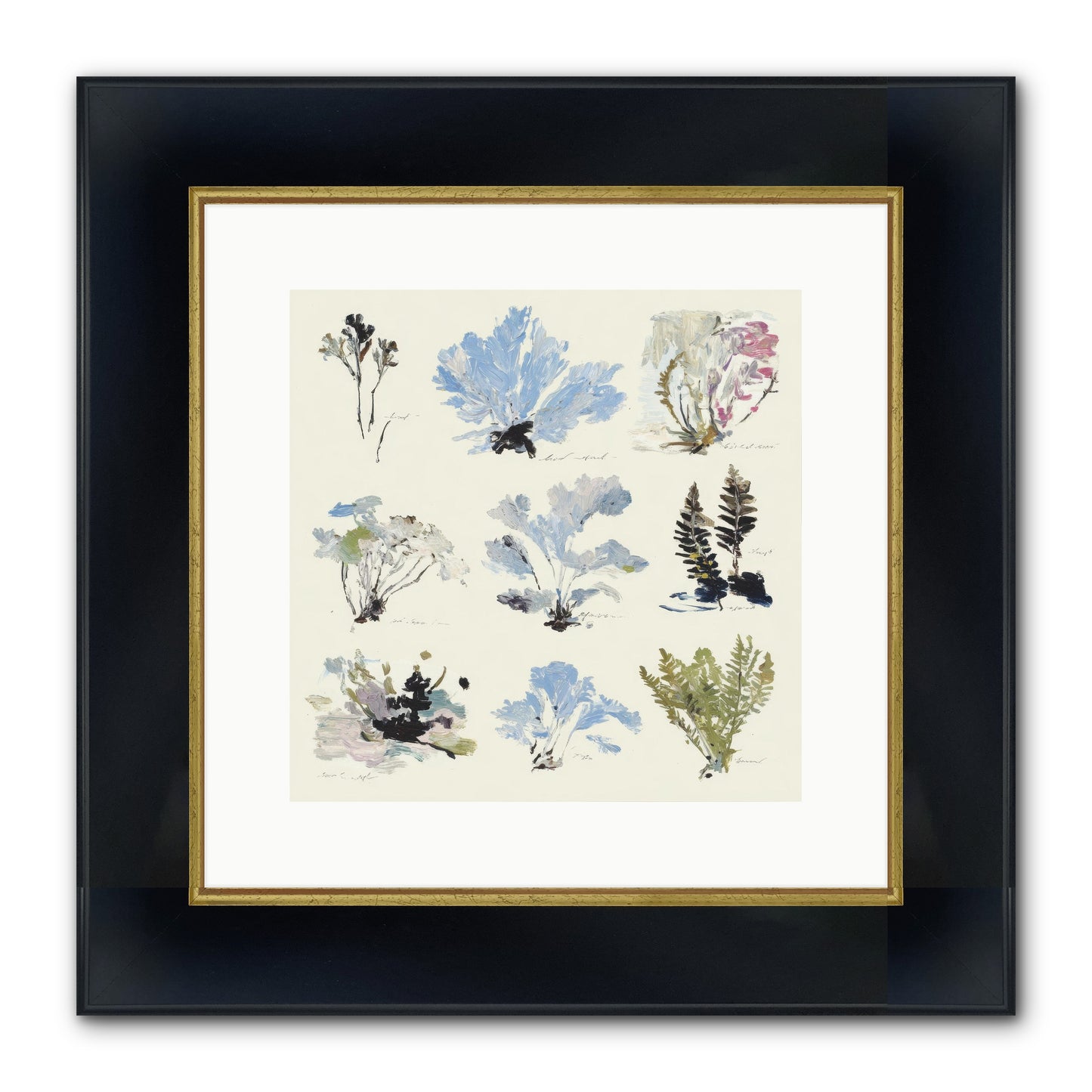 The Unfurling Chronicles No.2 Framed Print - Wide Black w/Gold 12x12