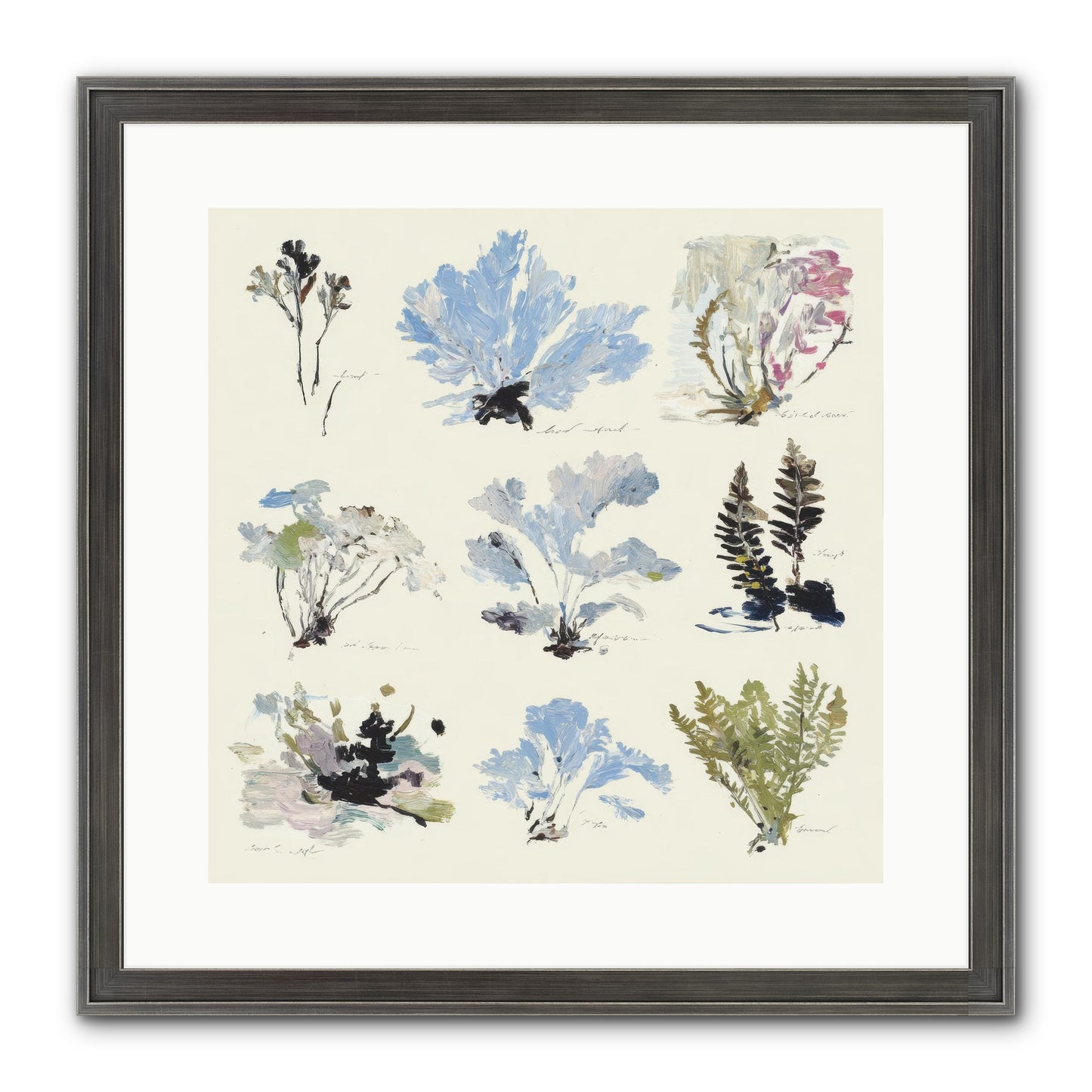 The Unfurling Chronicles No.2 Framed Print - Slimwoods Black/Silver 16x16