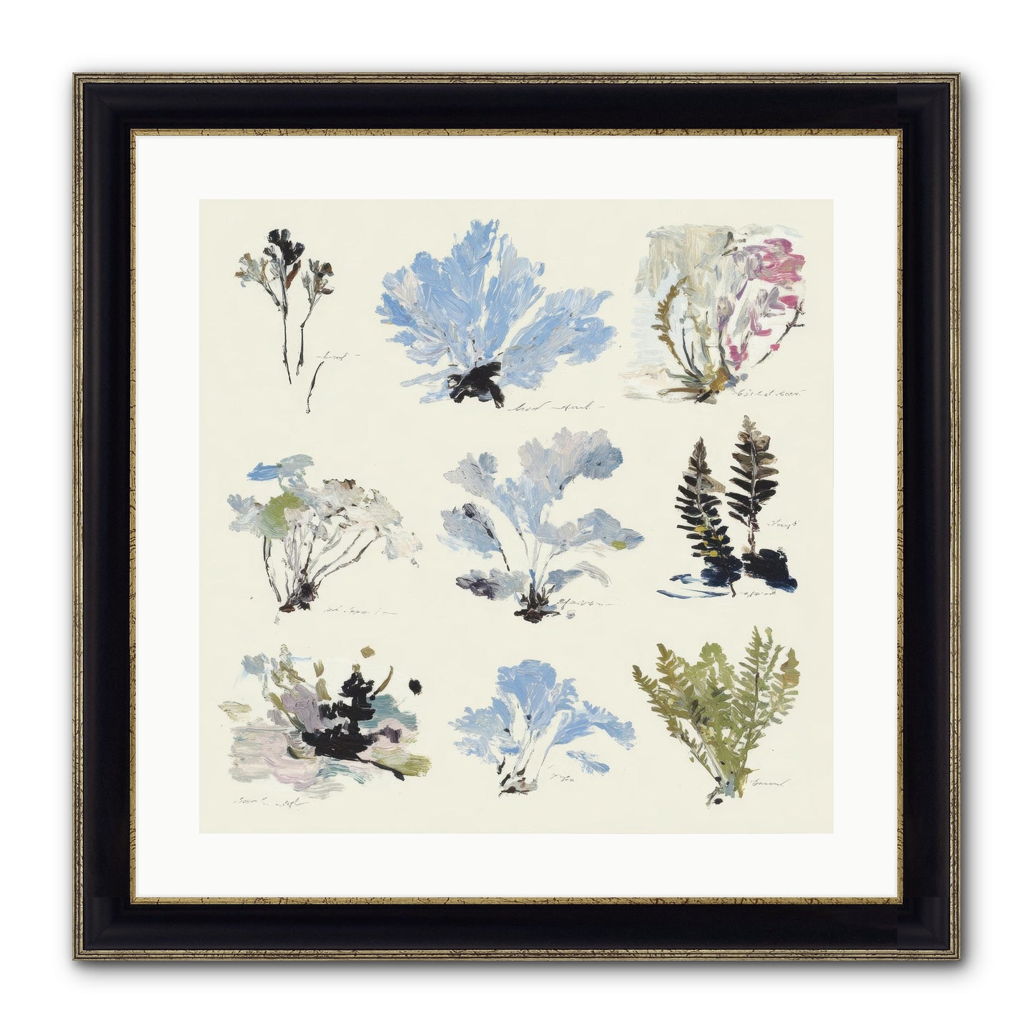 The Unfurling Chronicles No.2 Framed Print - Black & Gold 20x20