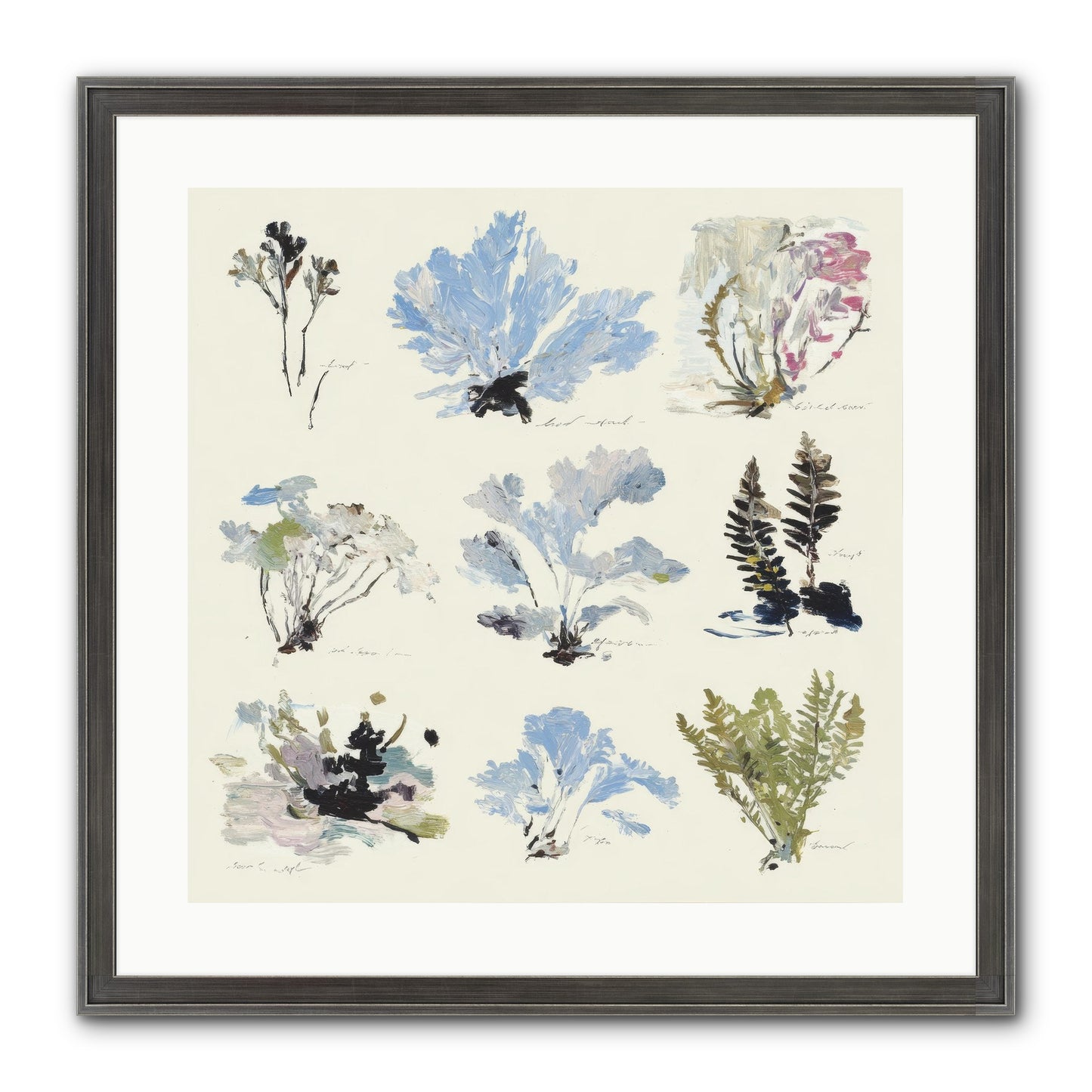 The Unfurling Chronicles No.2 Framed Print - Slimwoods Black/Silver 20x20