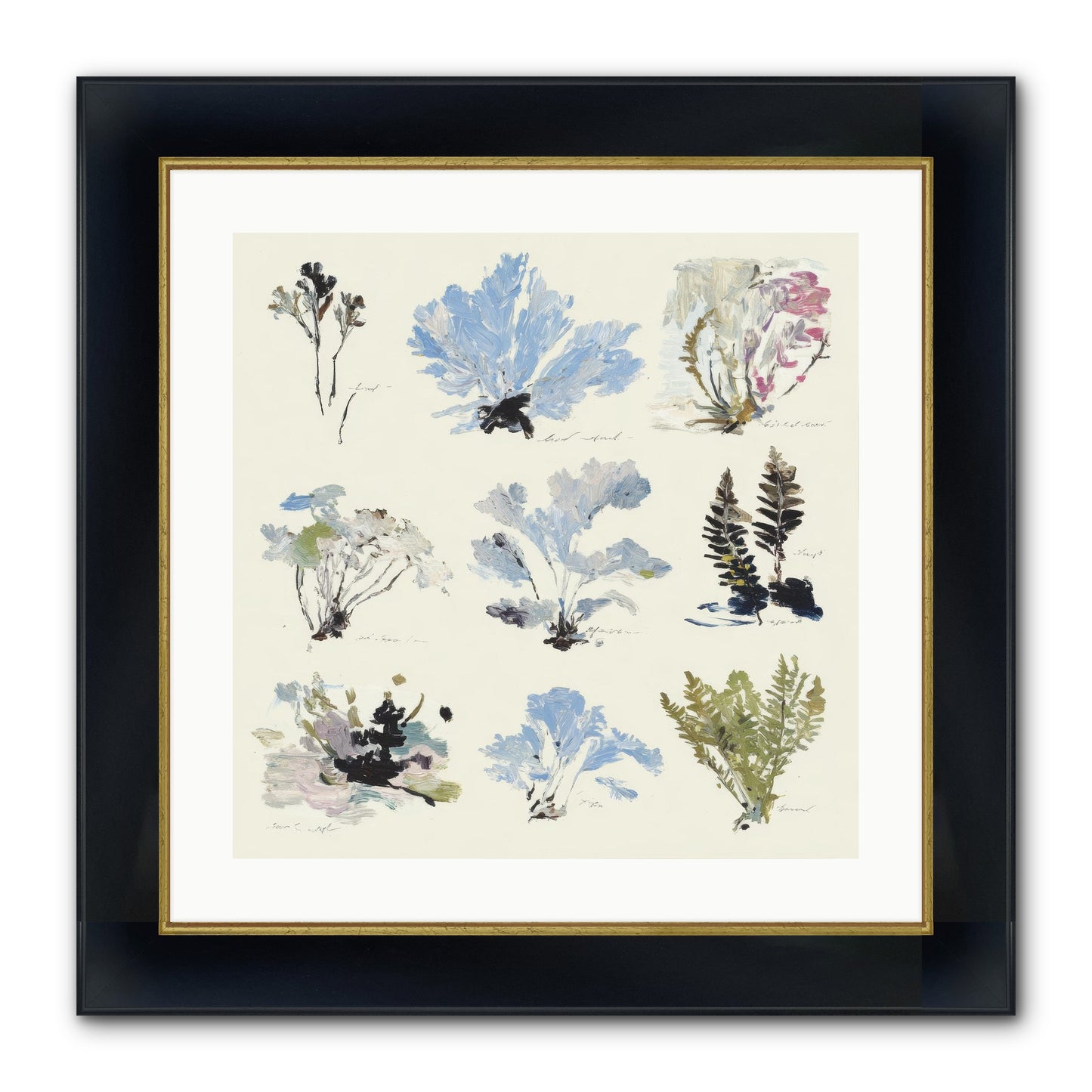 The Unfurling Chronicles No.2 Framed Print - Wide Black w/Gold 20x20