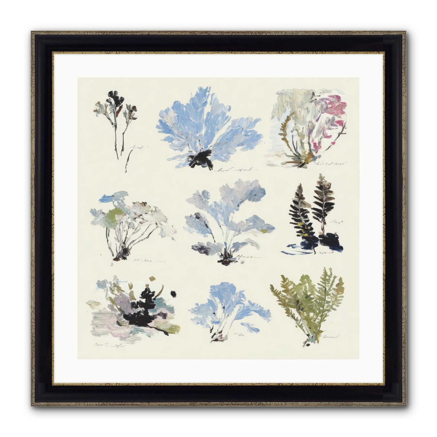 The Unfurling Chronicles No.2 Framed Print - Black & Gold 24x24