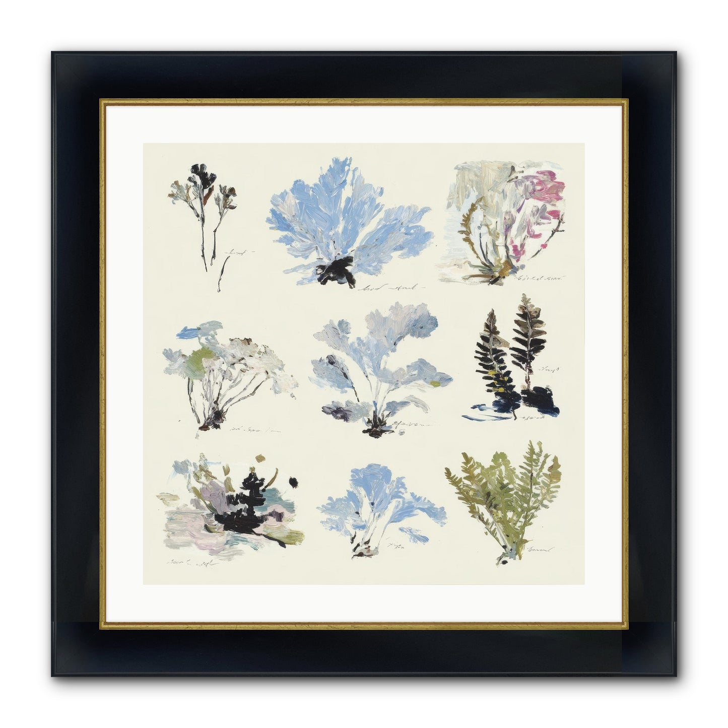 The Unfurling Chronicles No.2 Framed Print - Wide Black w/Gold 24x24