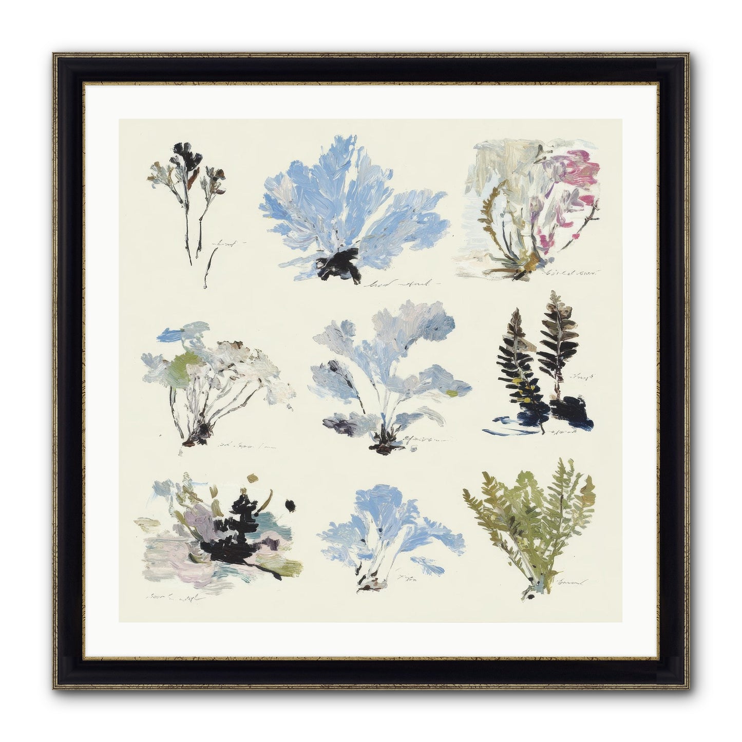 The Unfurling Chronicles No.2 Framed Print - Black & Gold 30x30