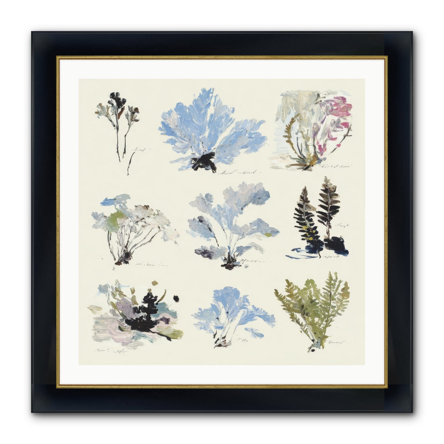 The Unfurling Chronicles No.2 Framed Print - Wide Black w/Gold 30x30