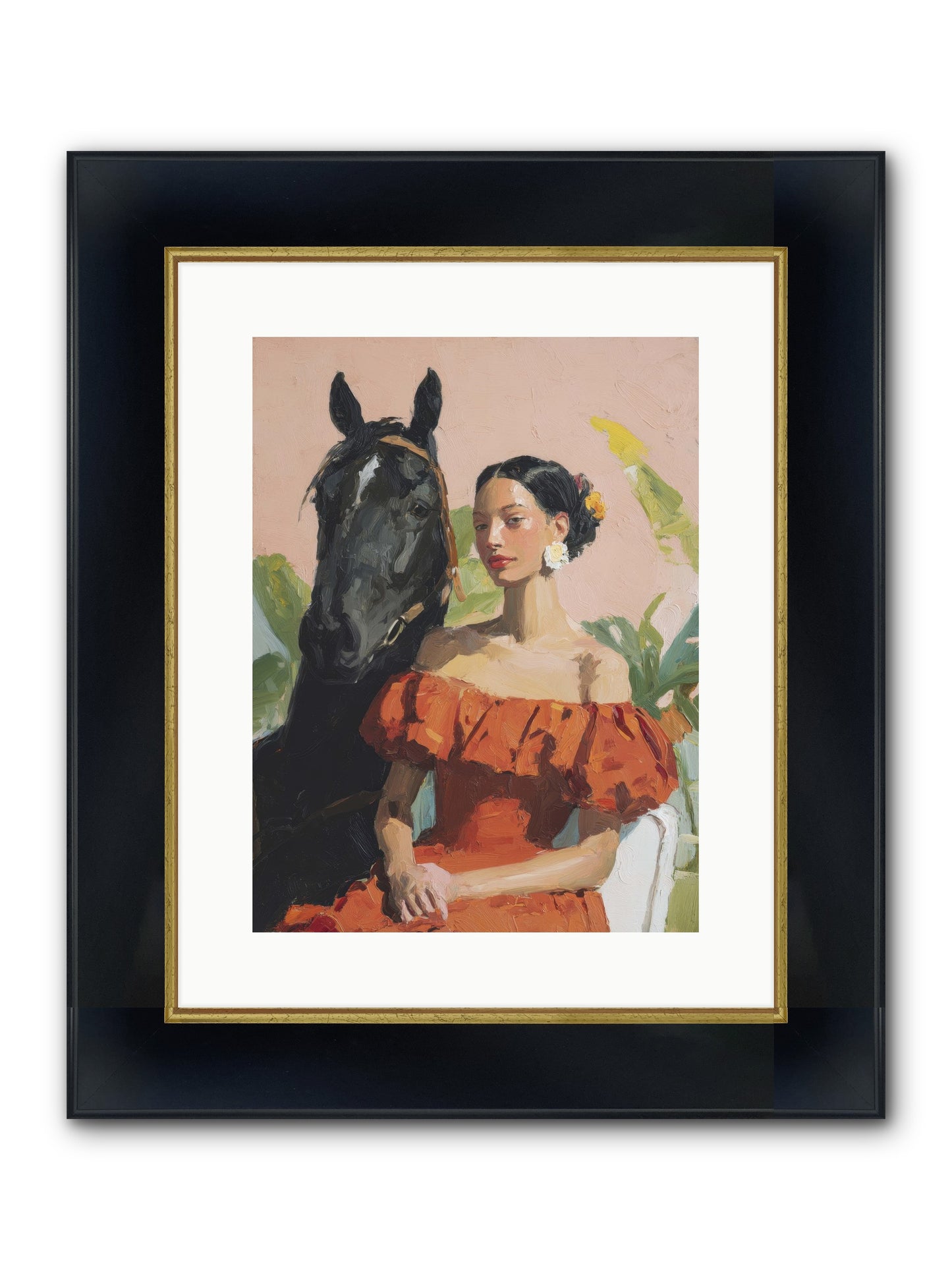 The Unraveling Of Distance Framed Print - Wide Black w/Gold 12x16