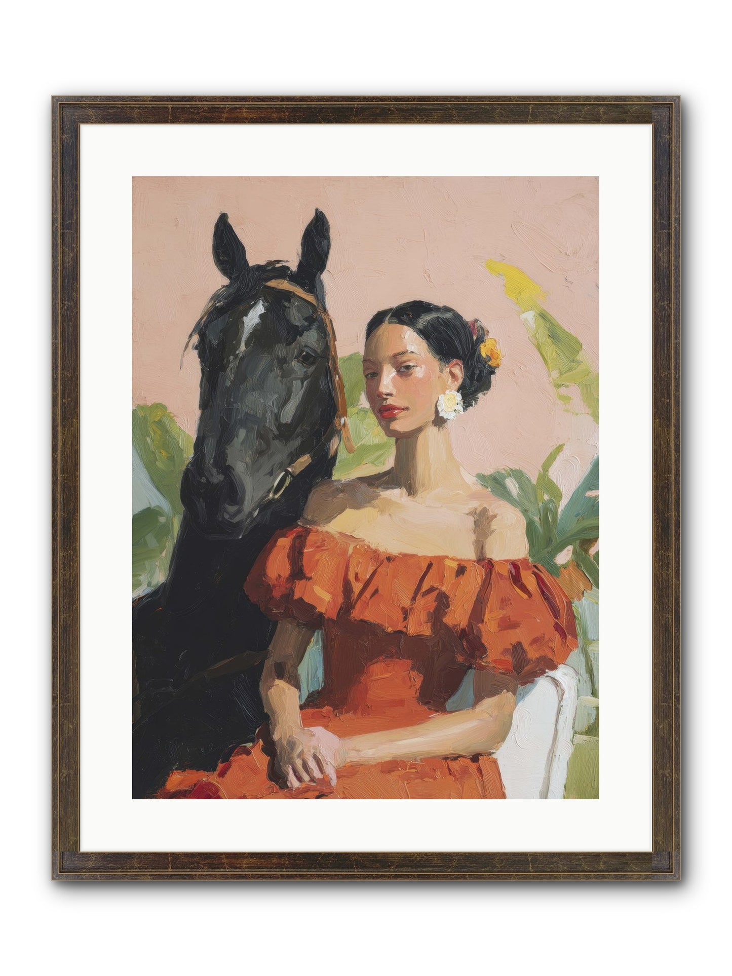 The Unraveling Of Distance Framed Print - Slimwoods Black/Gold 18x24