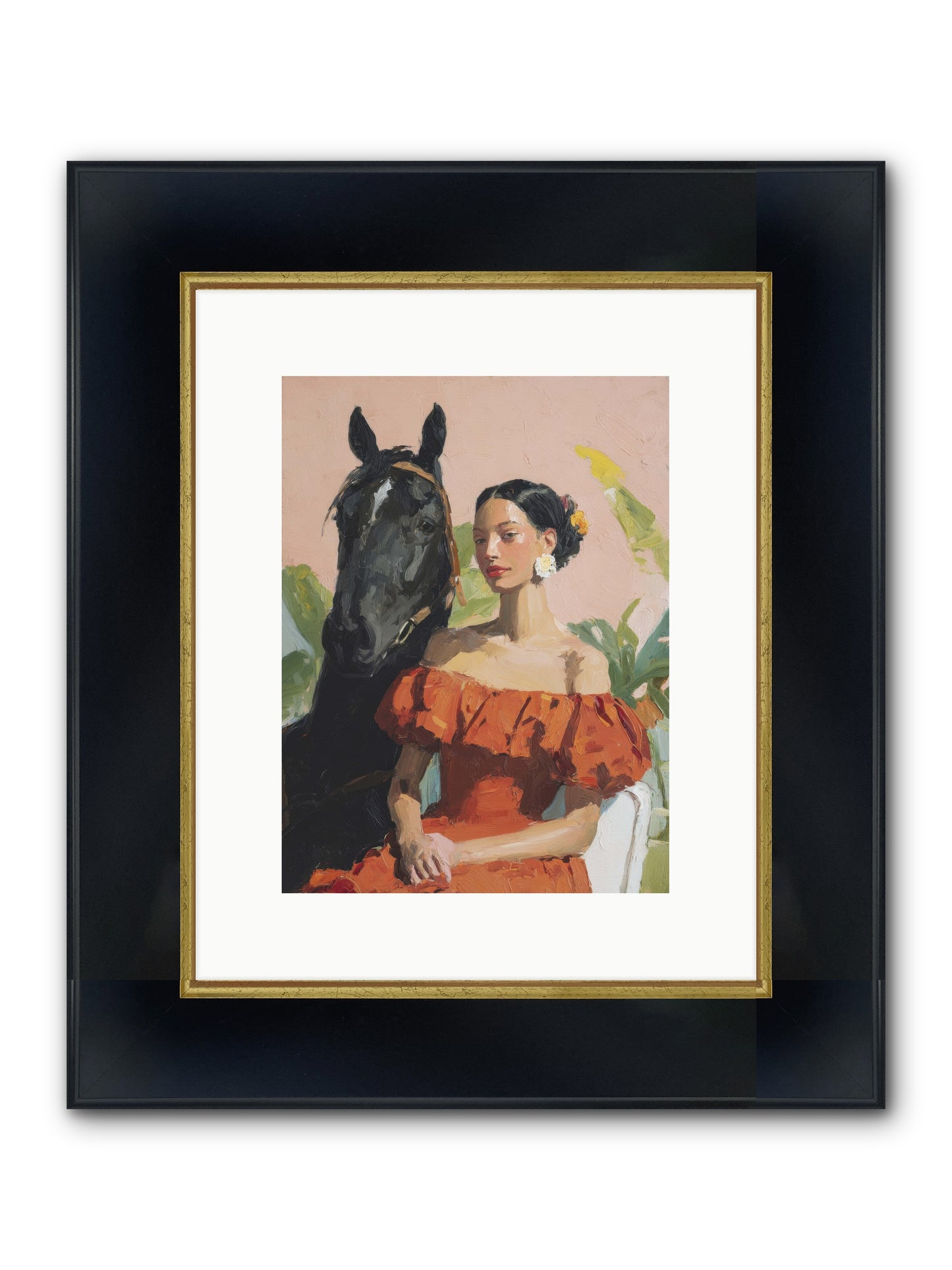 The Unraveling Of Distance Framed Print - Wide Black w/Gold 9x12